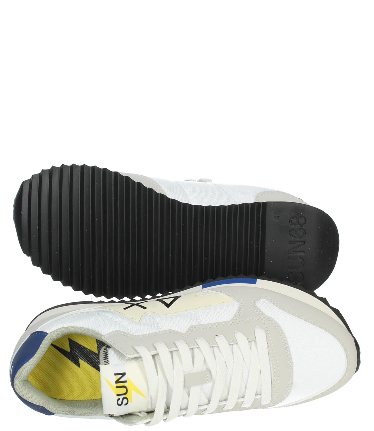 Sun68 Sneakers Uomo Mod. CPZ34120 NIKI SOLID 01 WHITE Bianco