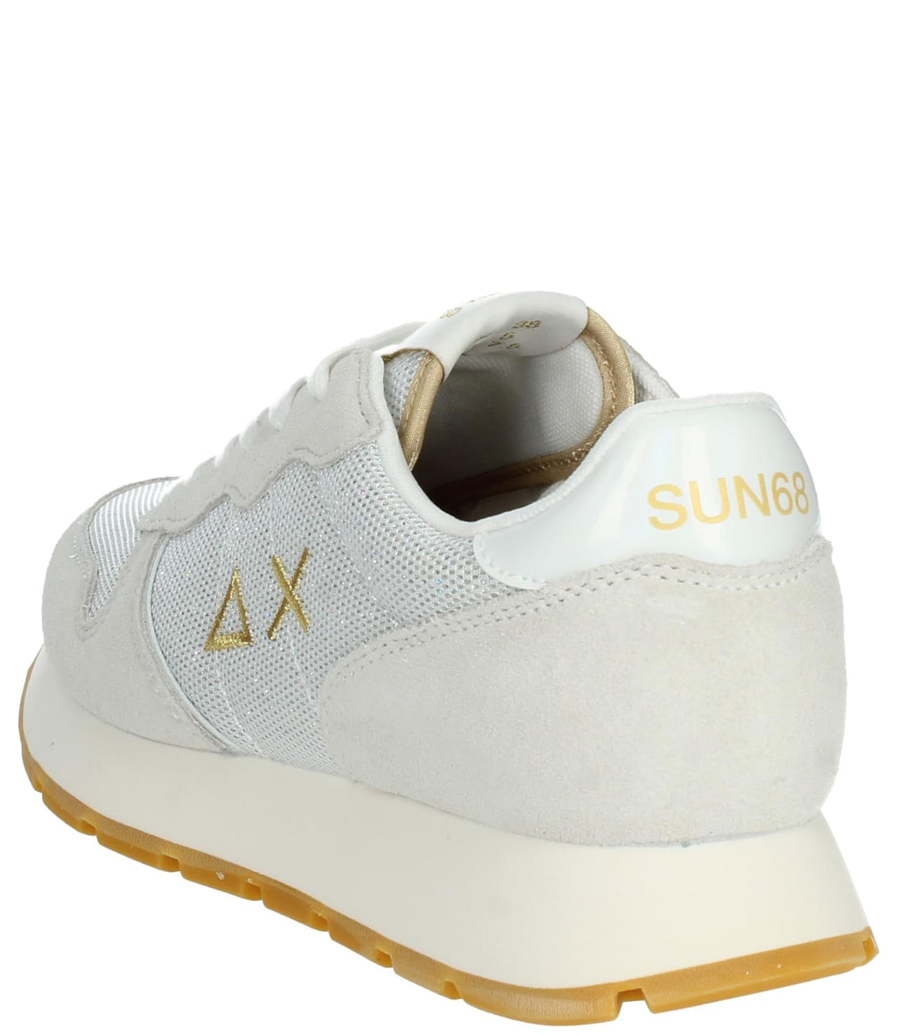 Sun68 Sneakers Donna Mod. CPZ34203 ALLY GLITTER TEXTILE 01 WHITE Bianco