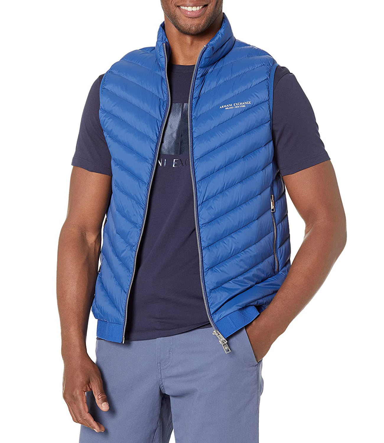 Armani Exchange 8NZQ52ZNW3Z25CH Smanicato Armani Exhange Uomo Blu