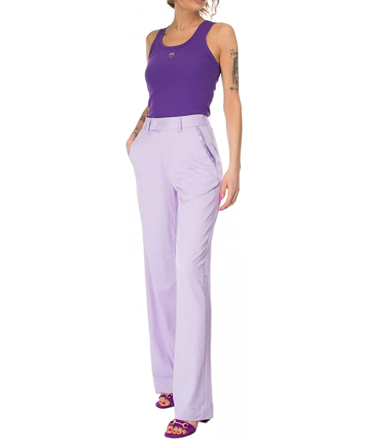 Gaëlle Paris GAëLLE Pantalone Donna Mod. GBD11453FP LILLA Lilla Viola