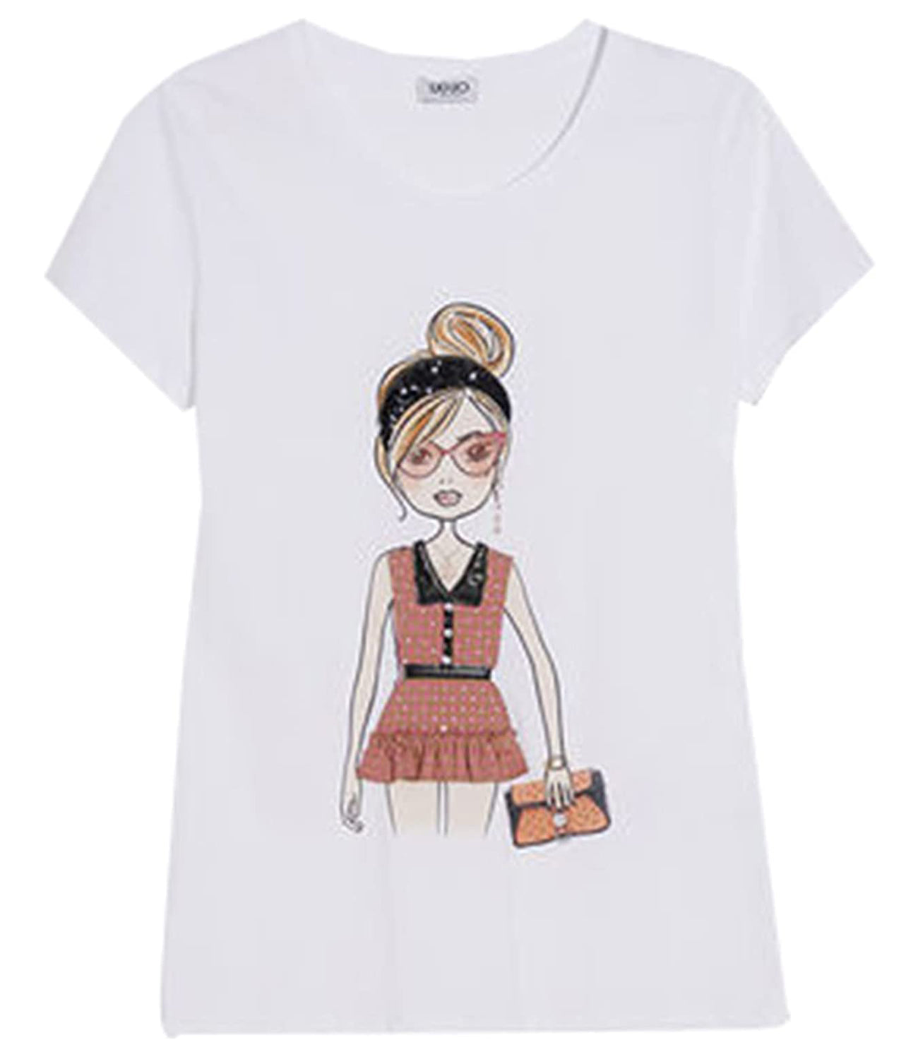 Liu Jo T-shirt Donna Mod. WA2430 J6410 S9869 WHITE Bianco