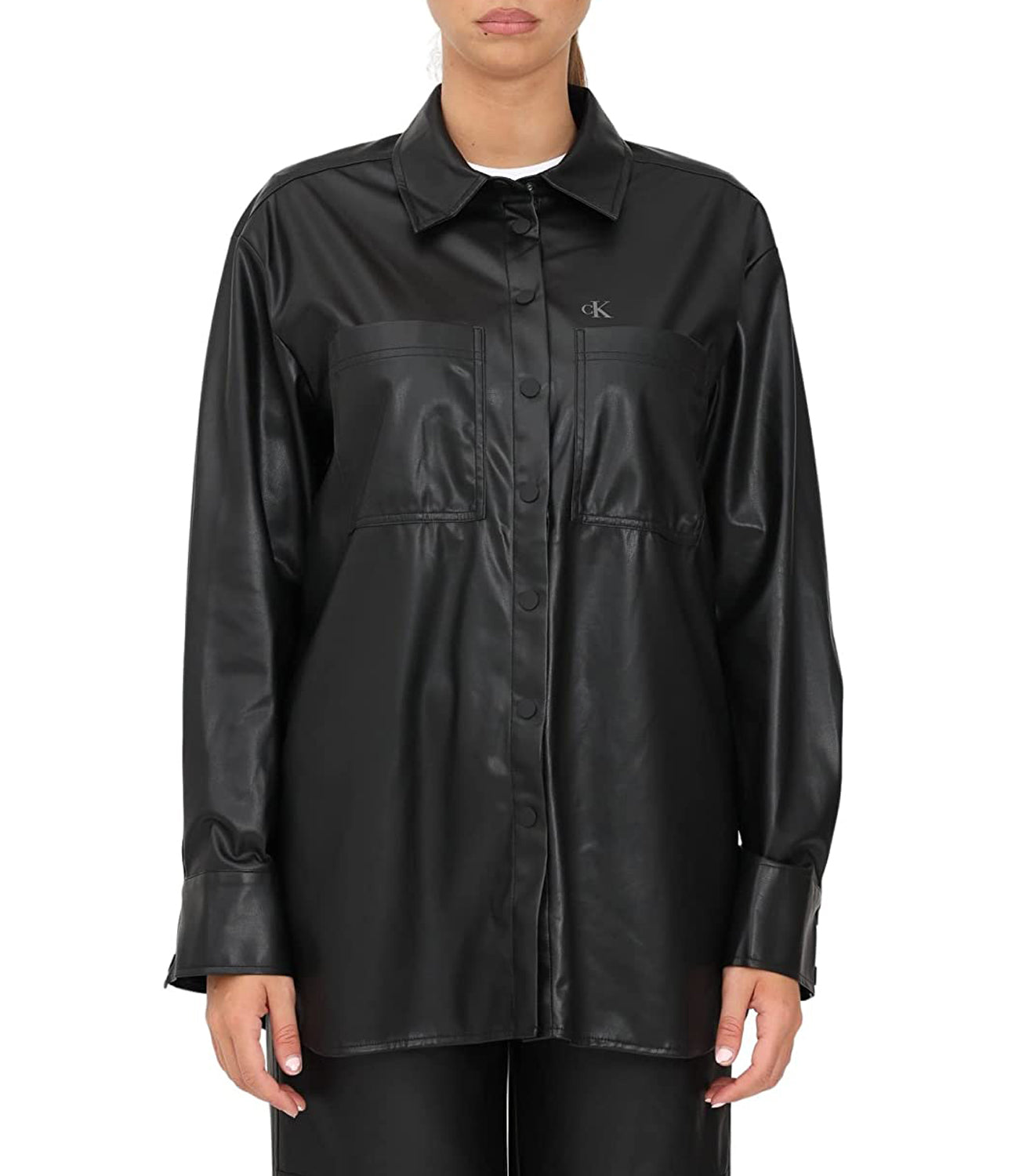 Calvin Klein Calvin Klein Jeans Camicia m/l Donna Mod. J20J218955 BEH BLACK Nero