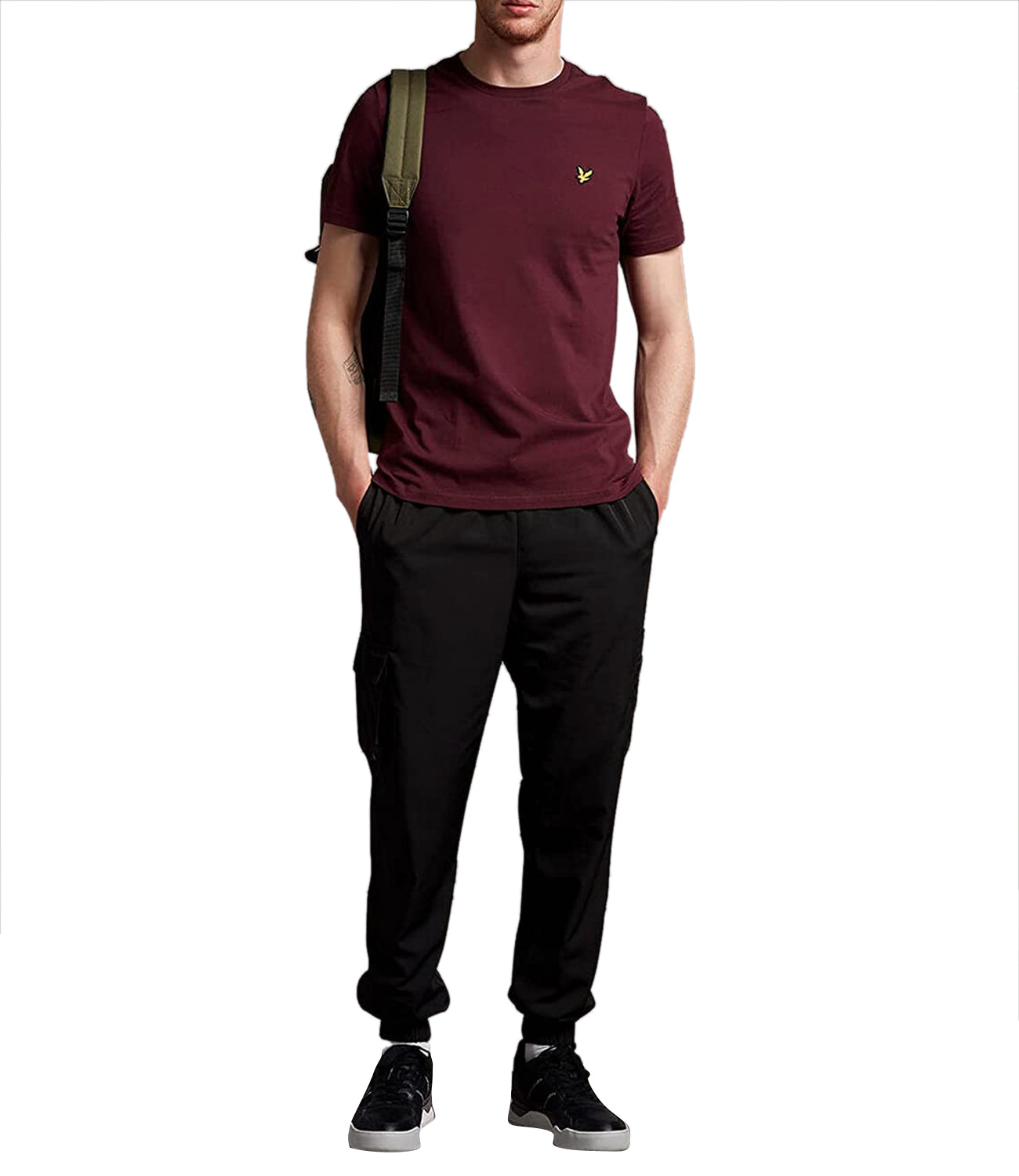 Lyle & Scott Lyle &amp; Scott T-shirt Uomo Mod. TS400 Z562 Bordeau Rosso