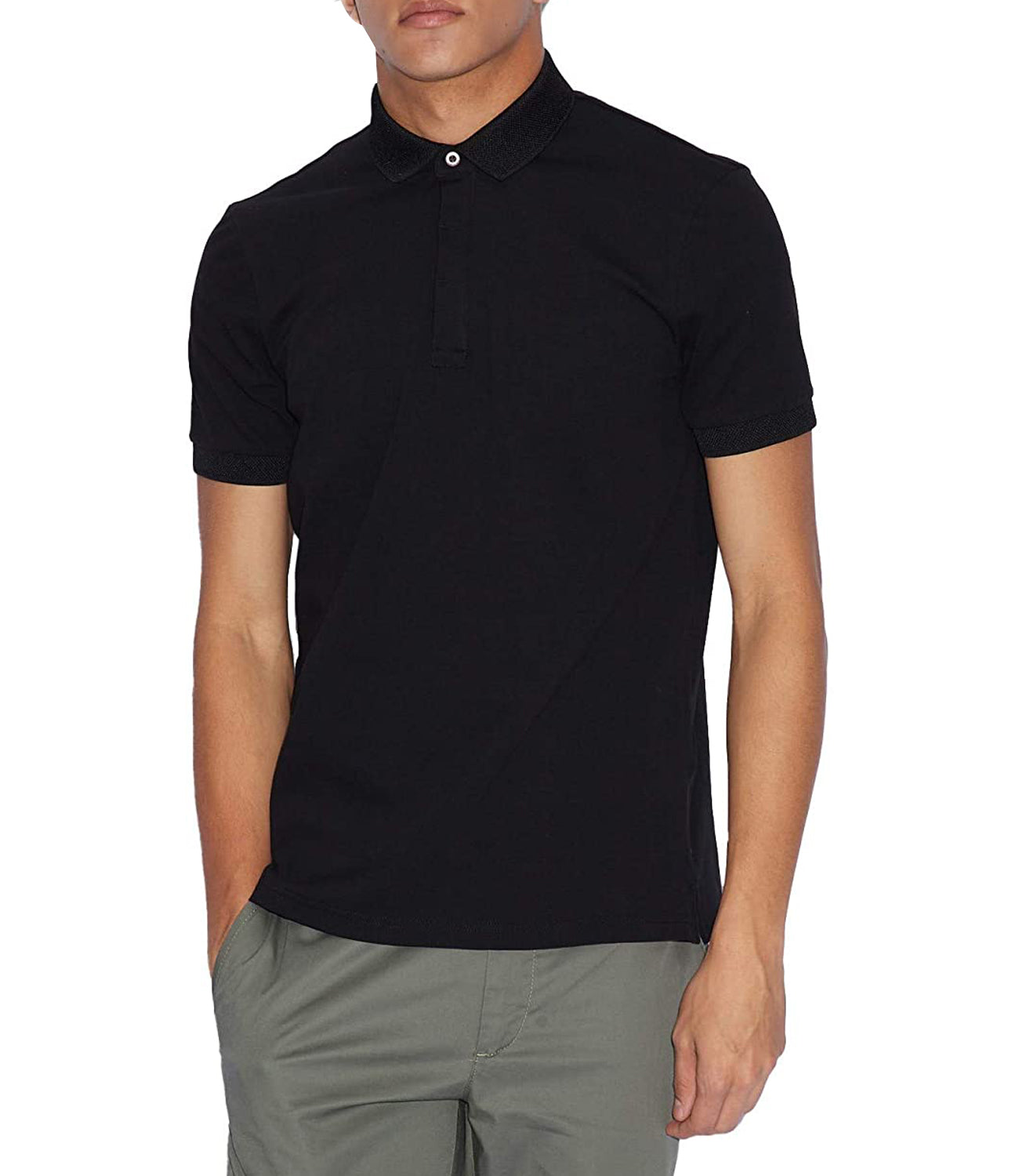 A|X Armani Exchange Polo Manica corta Uomo Mod. 8NZF91 ZJ81Z 1200 Black Nero