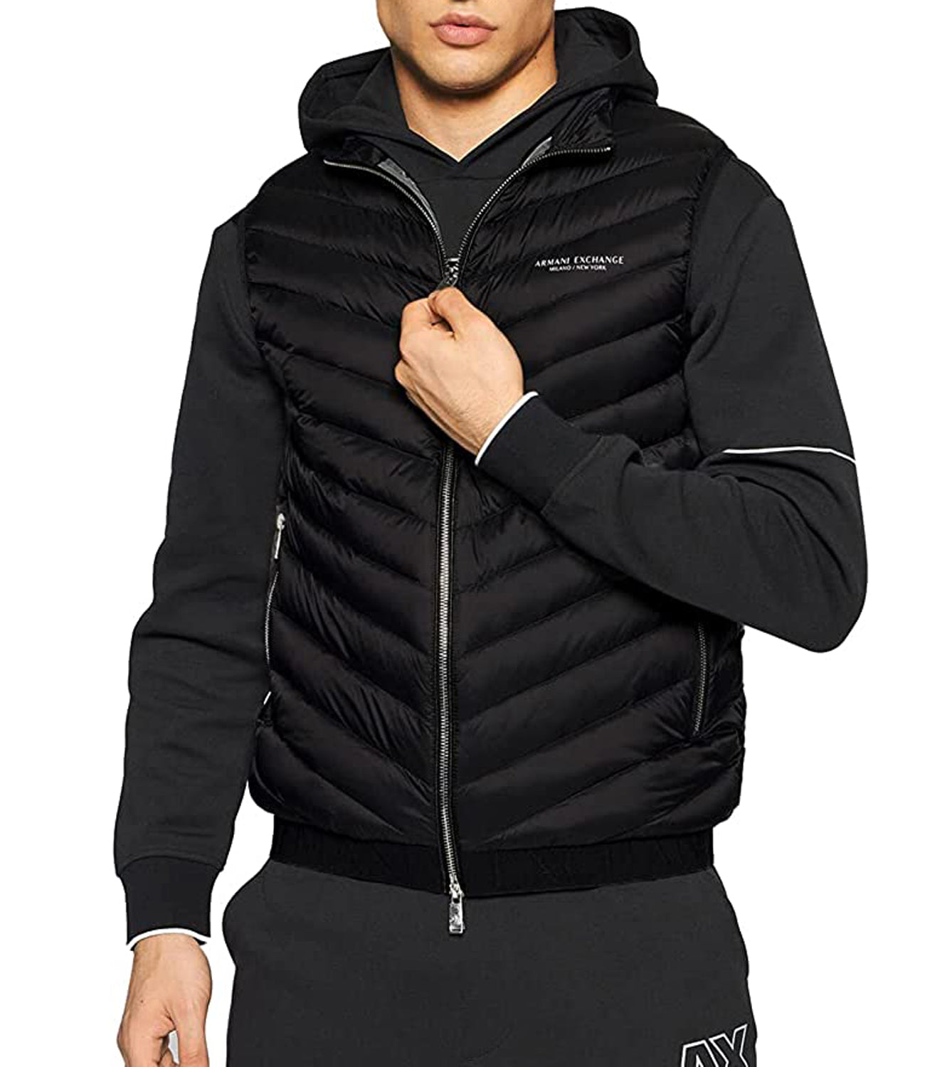 A|X Armani Exchange Smanicato Uomo Mod. 8NZQ52 ZNW3Z 217 Nero