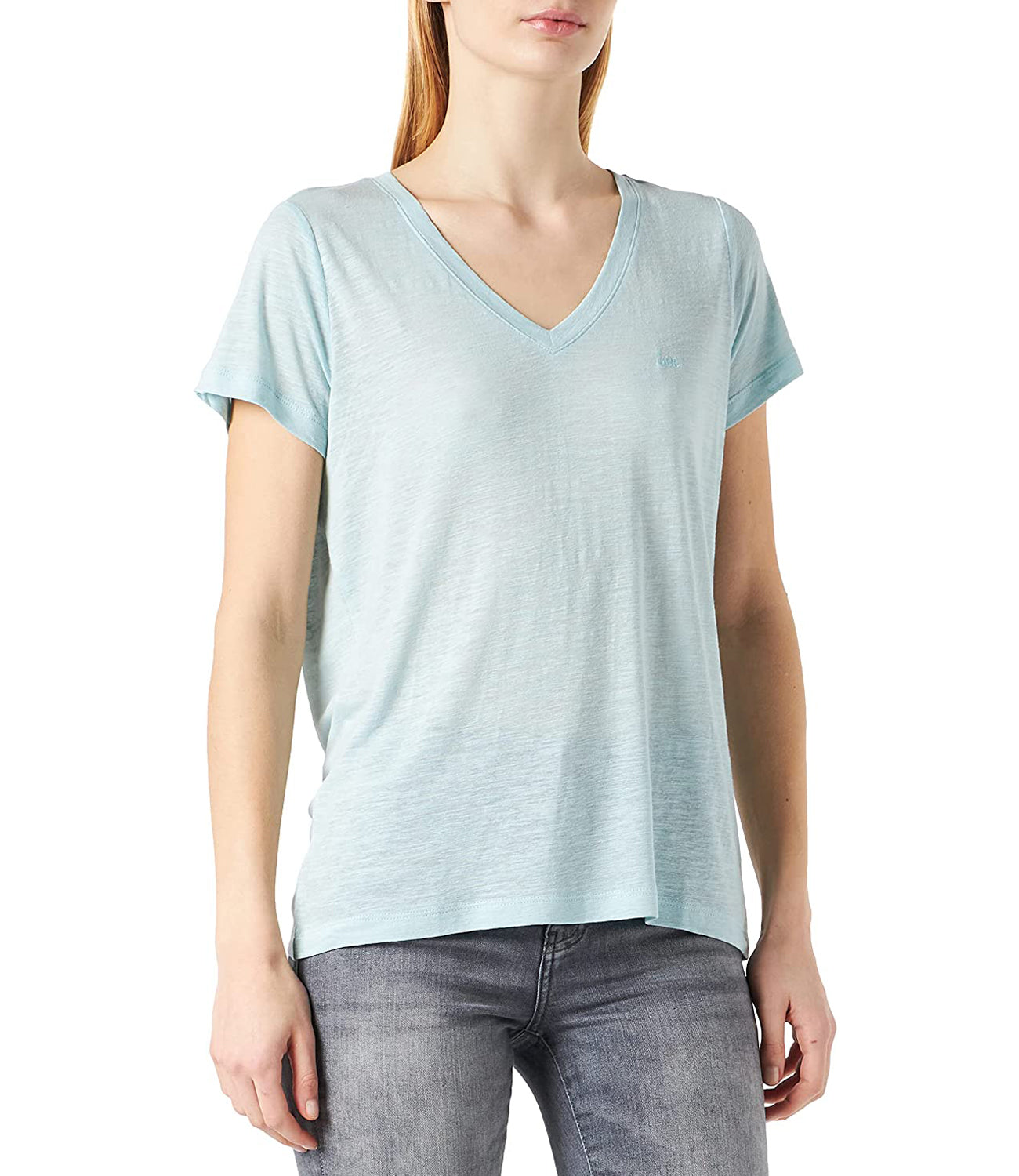 Lee T-shirt Donna Mod. V NECK TEE 112145134 SEA GREEN GREEN Verde