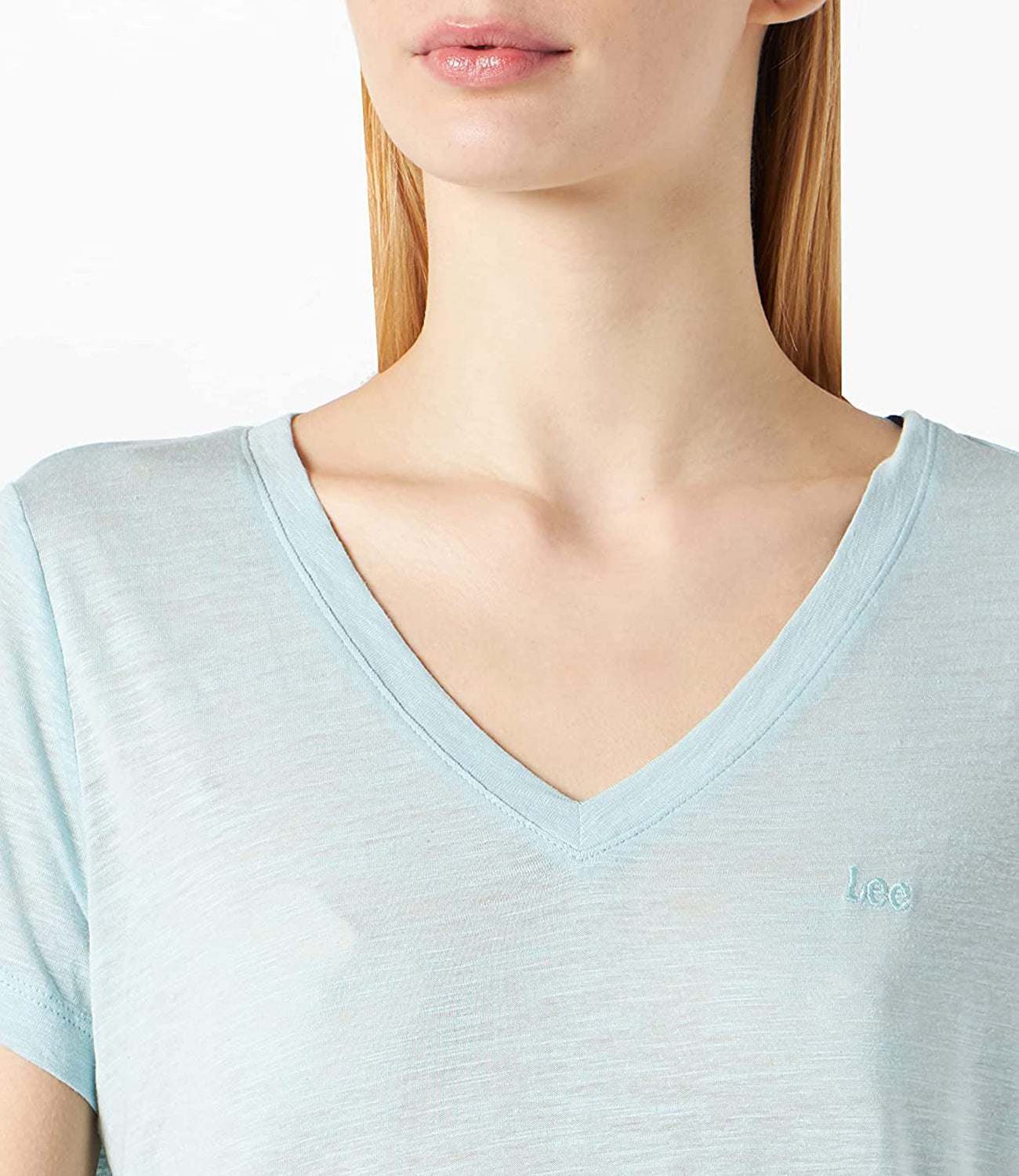 Lee T-shirt Donna Mod. V NECK TEE 112145134 SEA GREEN GREEN Verde