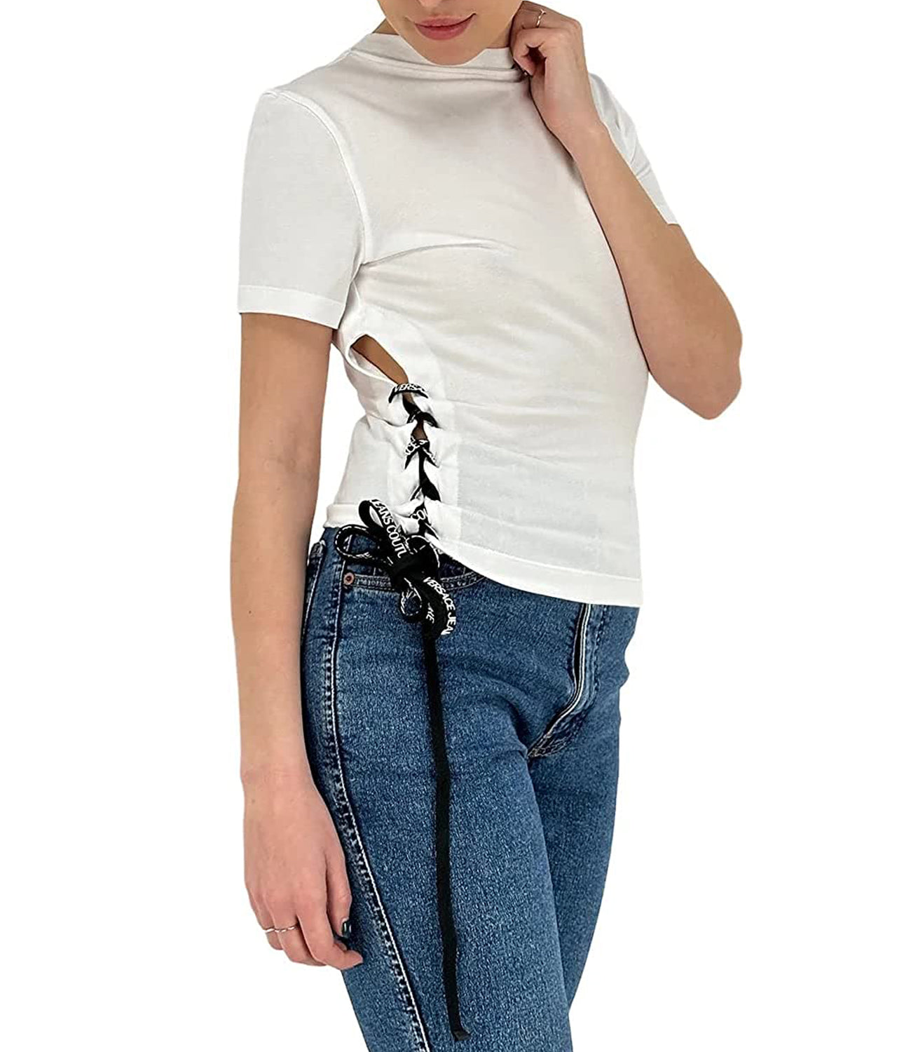 Versace Versace T-shirt Donna Mod. 74HAH615 003 WHITE Bianco