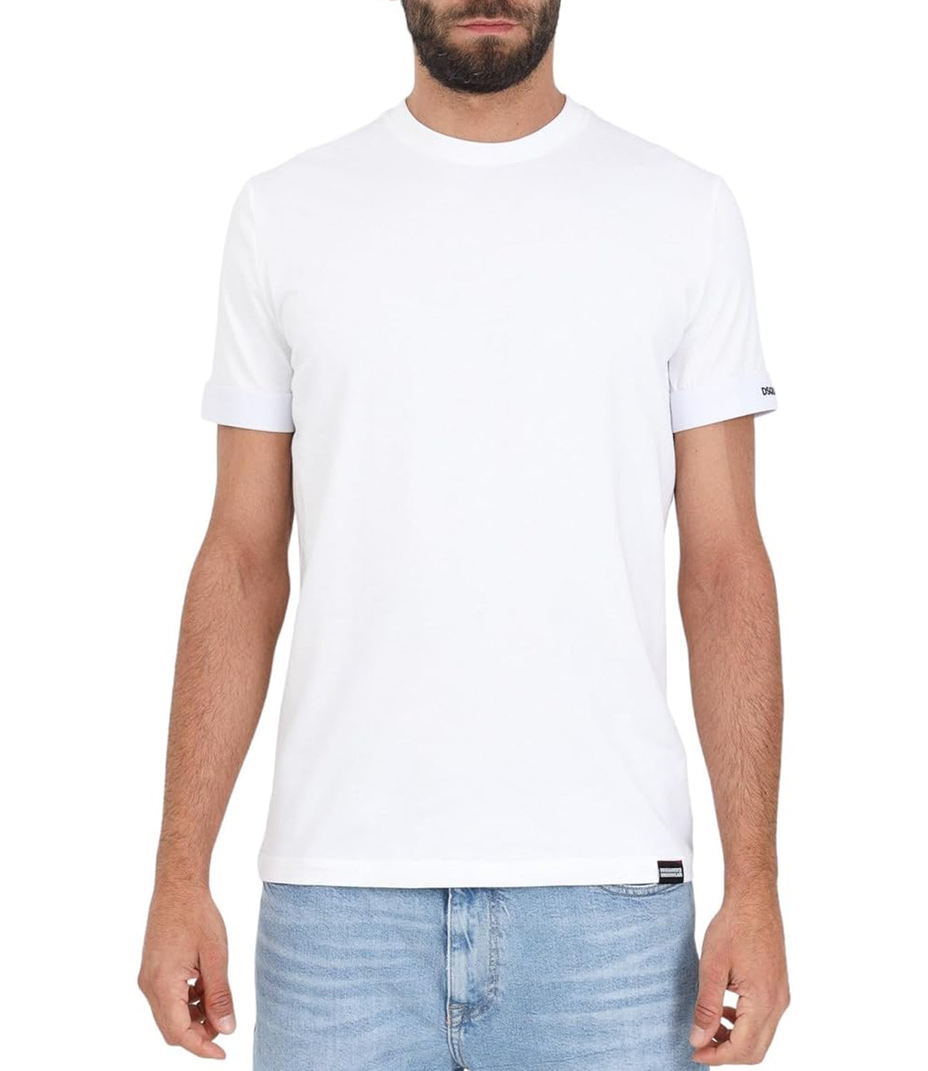 Dsquared2 T-shirt Uomo Mod. D9M3U4810 100 White Bianco