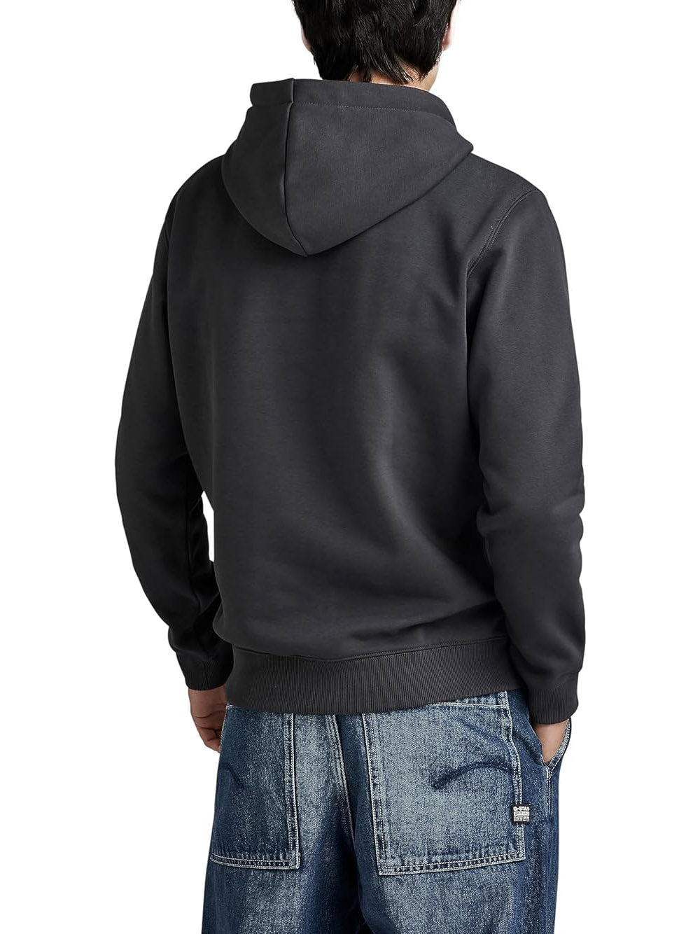 Felpa Cappuccio G-star Dotted Hdd Sw da Uomo - Grigio