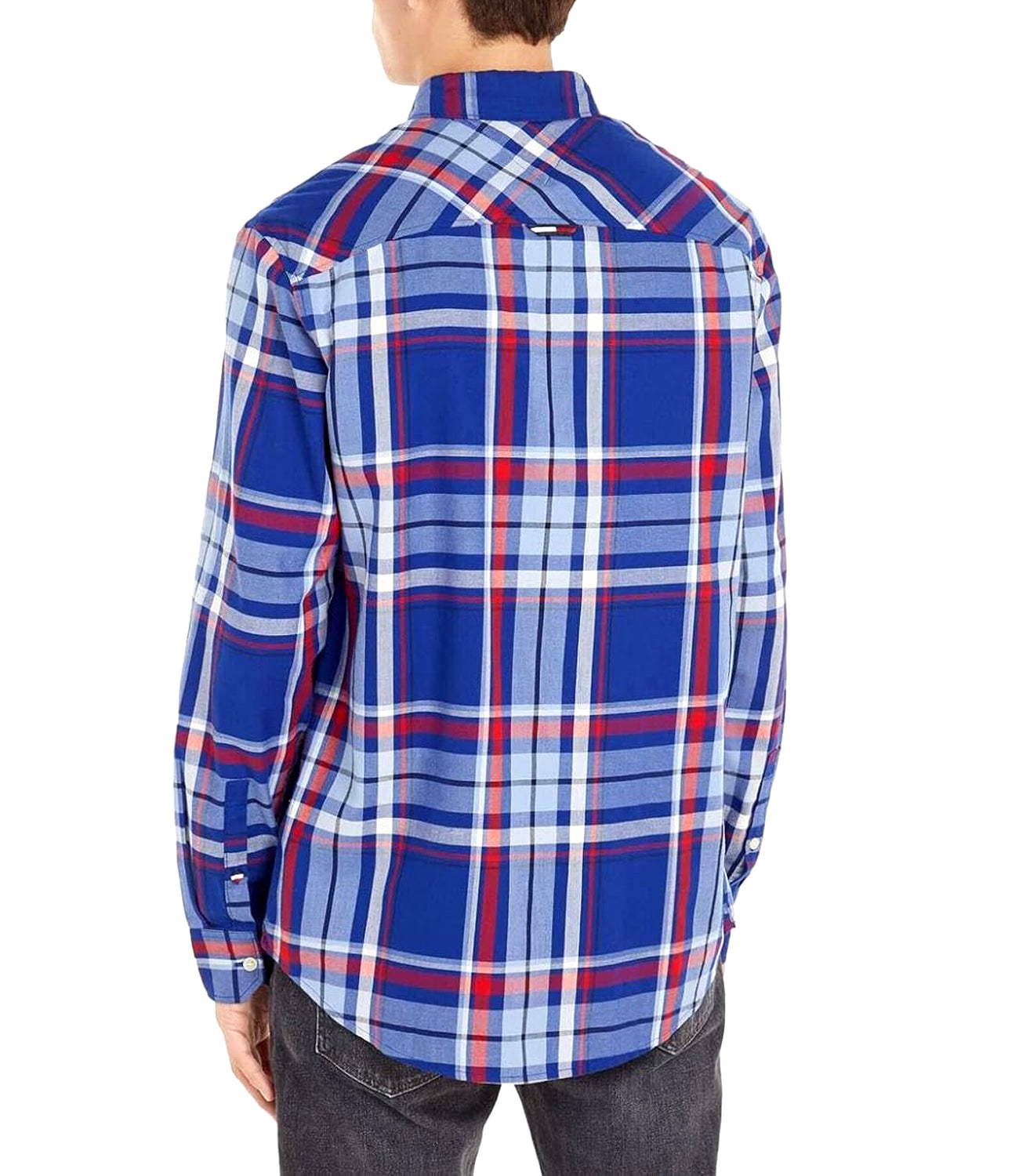 Tommy Hilfiger Tommy Jeans Camicia m/l Uomo Mod. DM0DM16612 C9B Blue Blu
