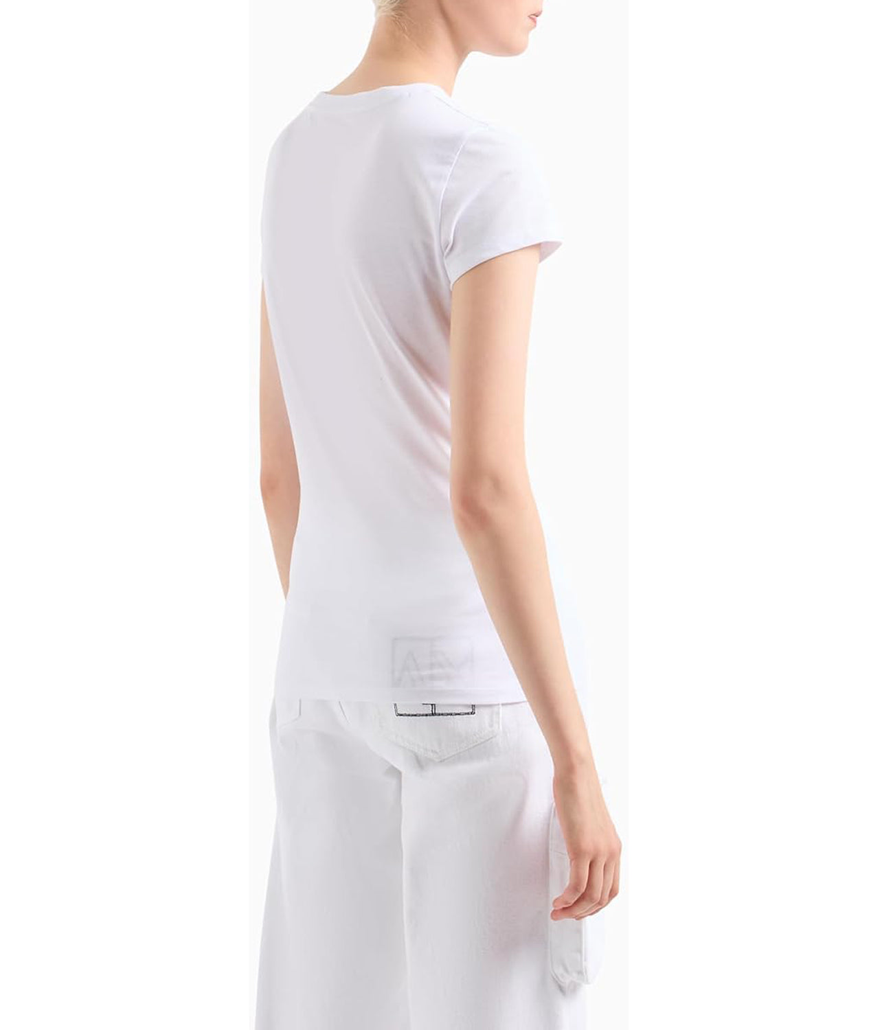 A|X Armani Exchange T-shirt Donna Mod. 3DYT11 YJG3Z 1000 White Bianco