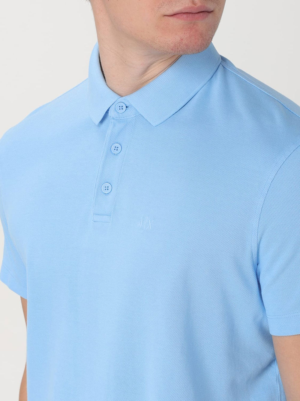 Polo Armani Exchange da Uomo - Celeste