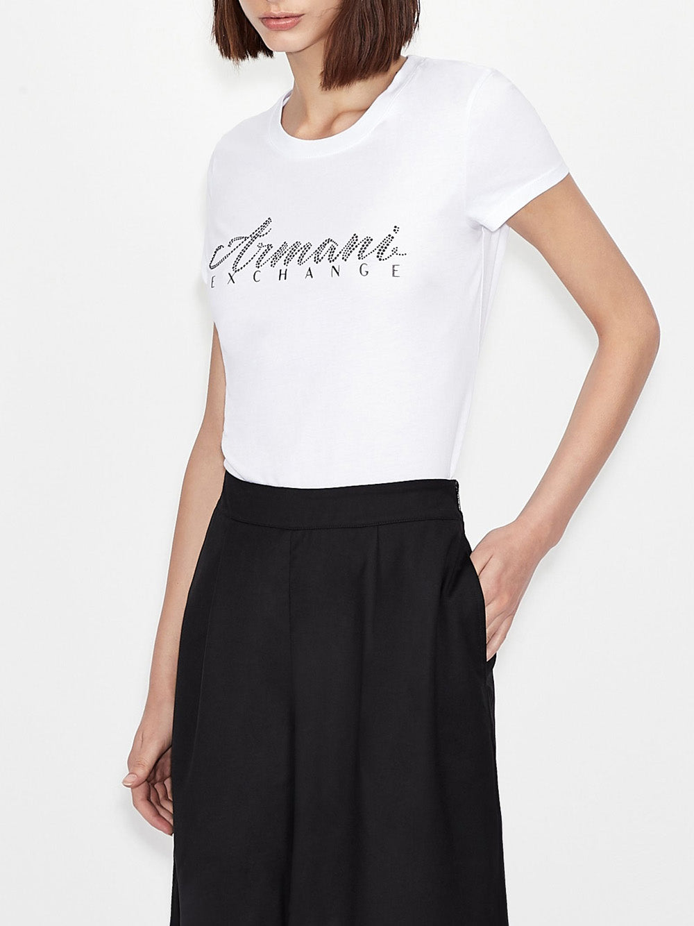 T-shirt Armani Exchange da Donna - Bianco