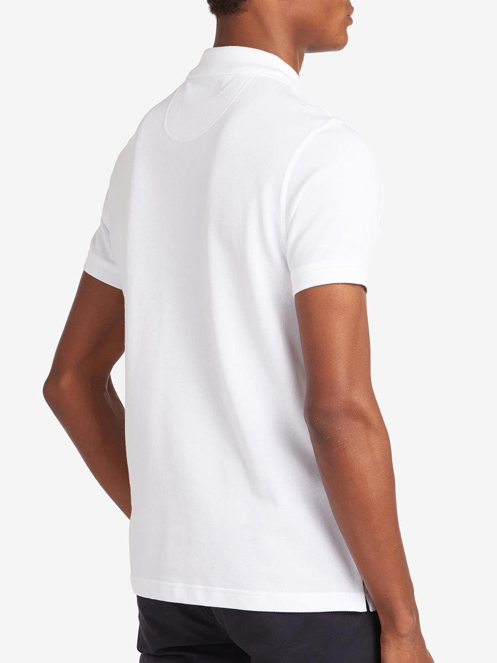 Polo Barbour Tartan Pique da Uomo - Bianco