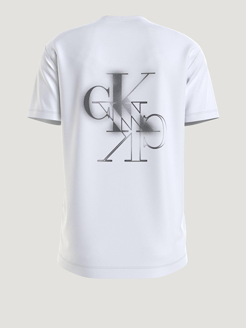 T-shirt Calvin Klein Mirrored Logo da Uomo - Bianco