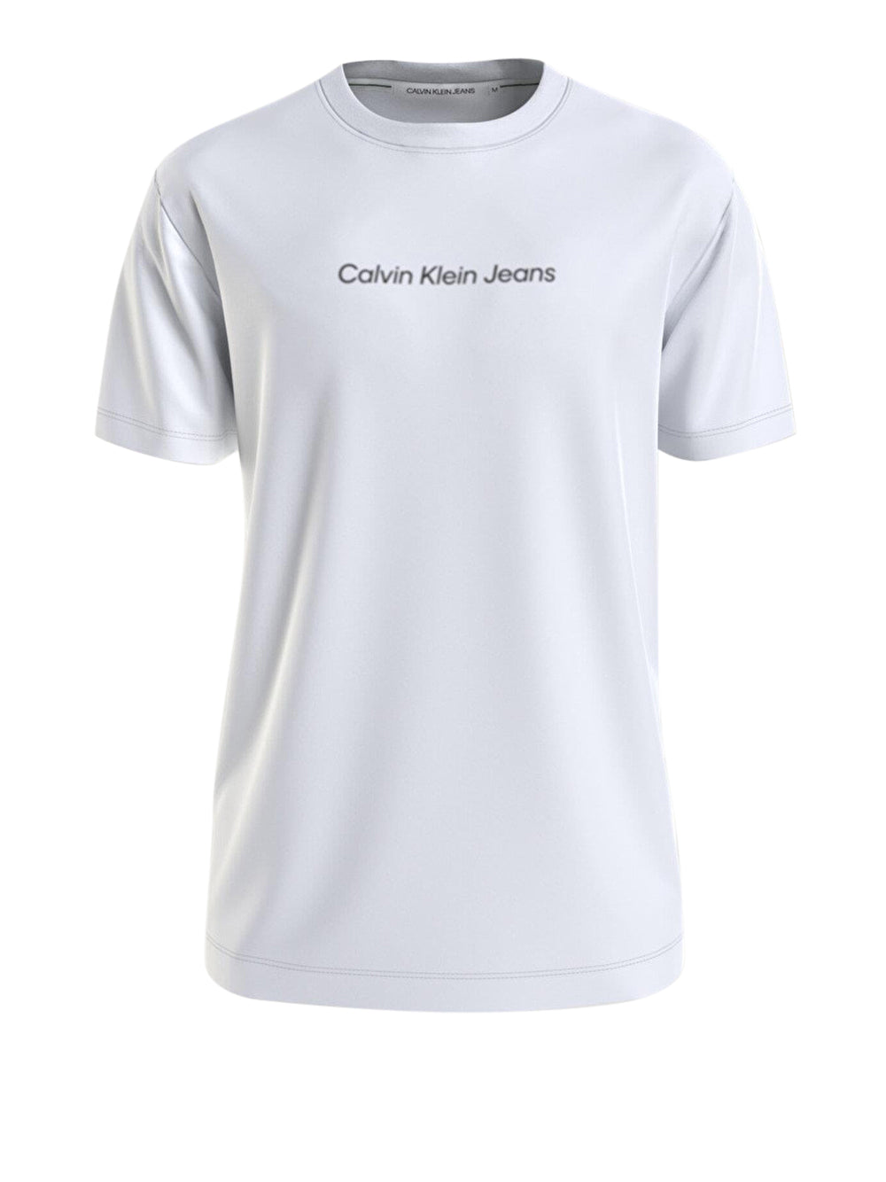 T-shirt Calvin Klein Mirrored Logo da Uomo - Bianco