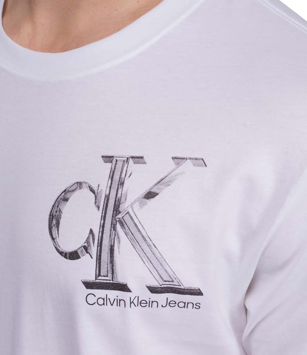 Calvin Klein Calvin Klein Jeans T-shirt Uomo Mod. J30J325498 YAF White Bianco