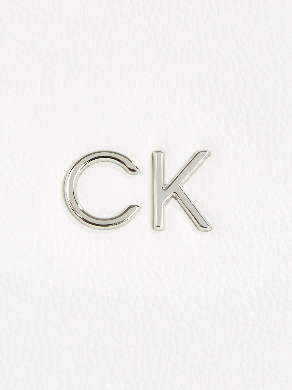 Borsa Shopper Calvin Klein Medium Pebble da Donna - Bianco