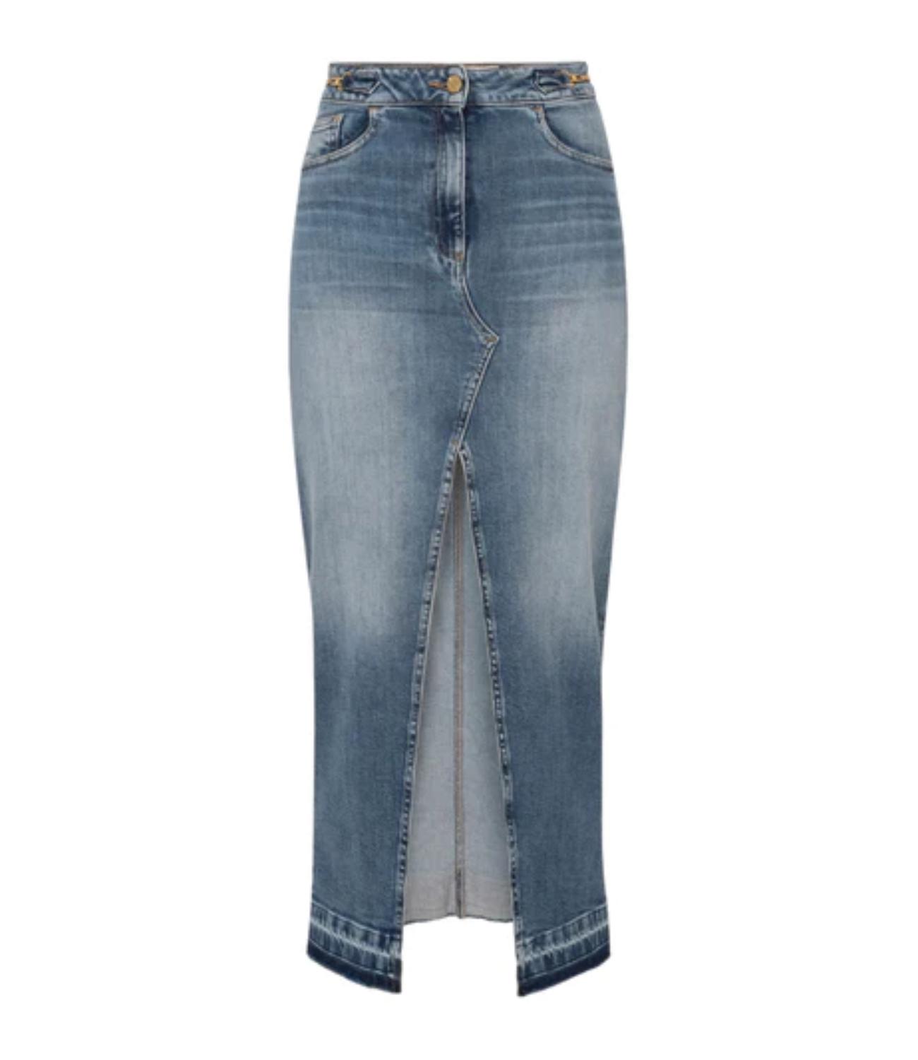 ELISABETTA FRANCHI Gonna Donna Mod. GJ29I4 1E2 192 Light blue