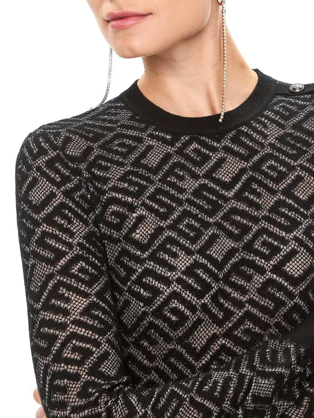 Guess Maglia Donna Mod. W4RR28 Z3C90 JBLK Black Nero