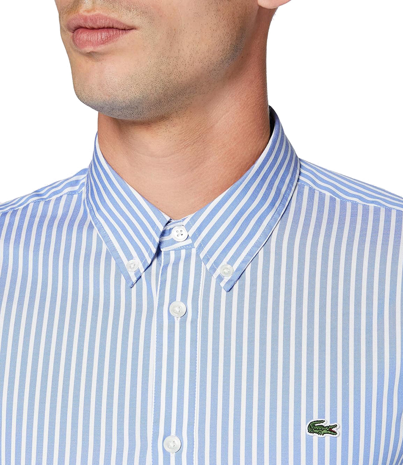Lacoste Camicia m/l Uomo Mod. CH2936 POPELIN F6ZRIGA Celeste Blu