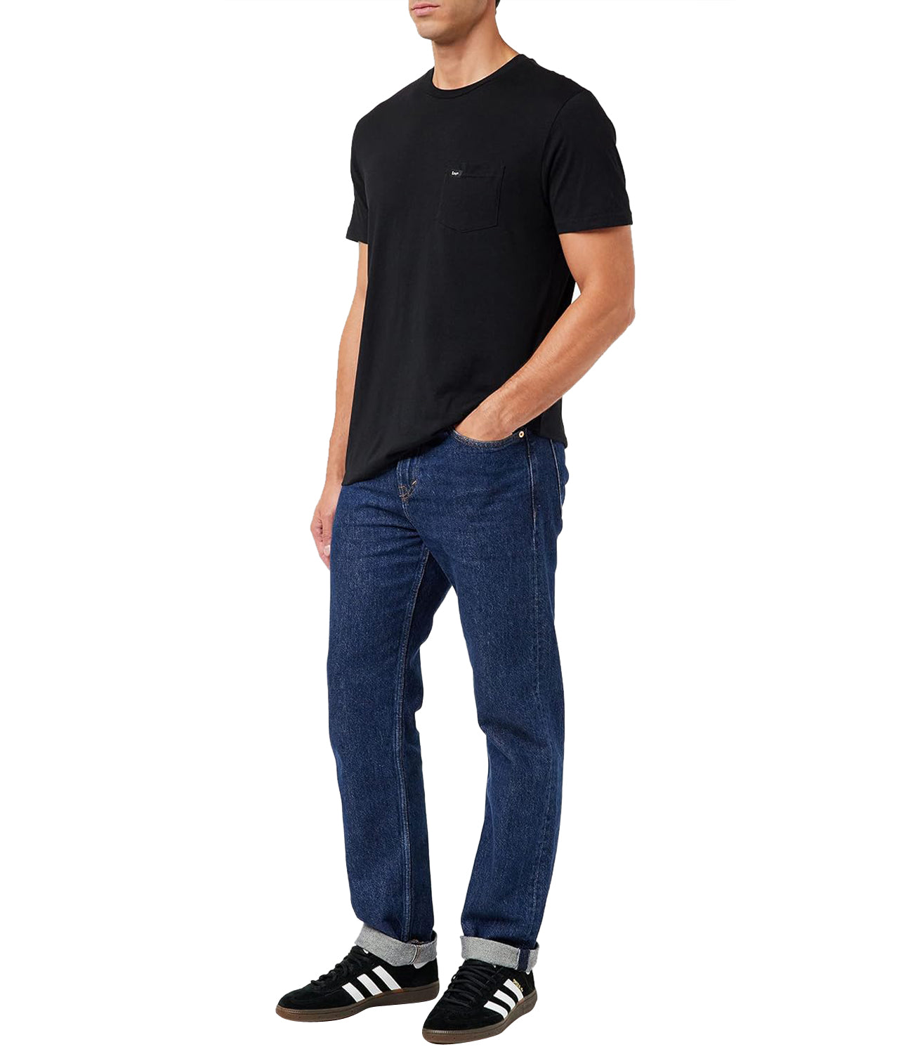 Lee T-shirt Uomo Mod. 112115058 TASCHINO Black Nero