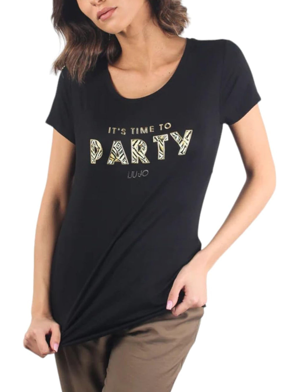 Liu Jo Liu Jo Beachwear T-shirt Donna Mod. VA4124 JS360 N9239 Black Nero