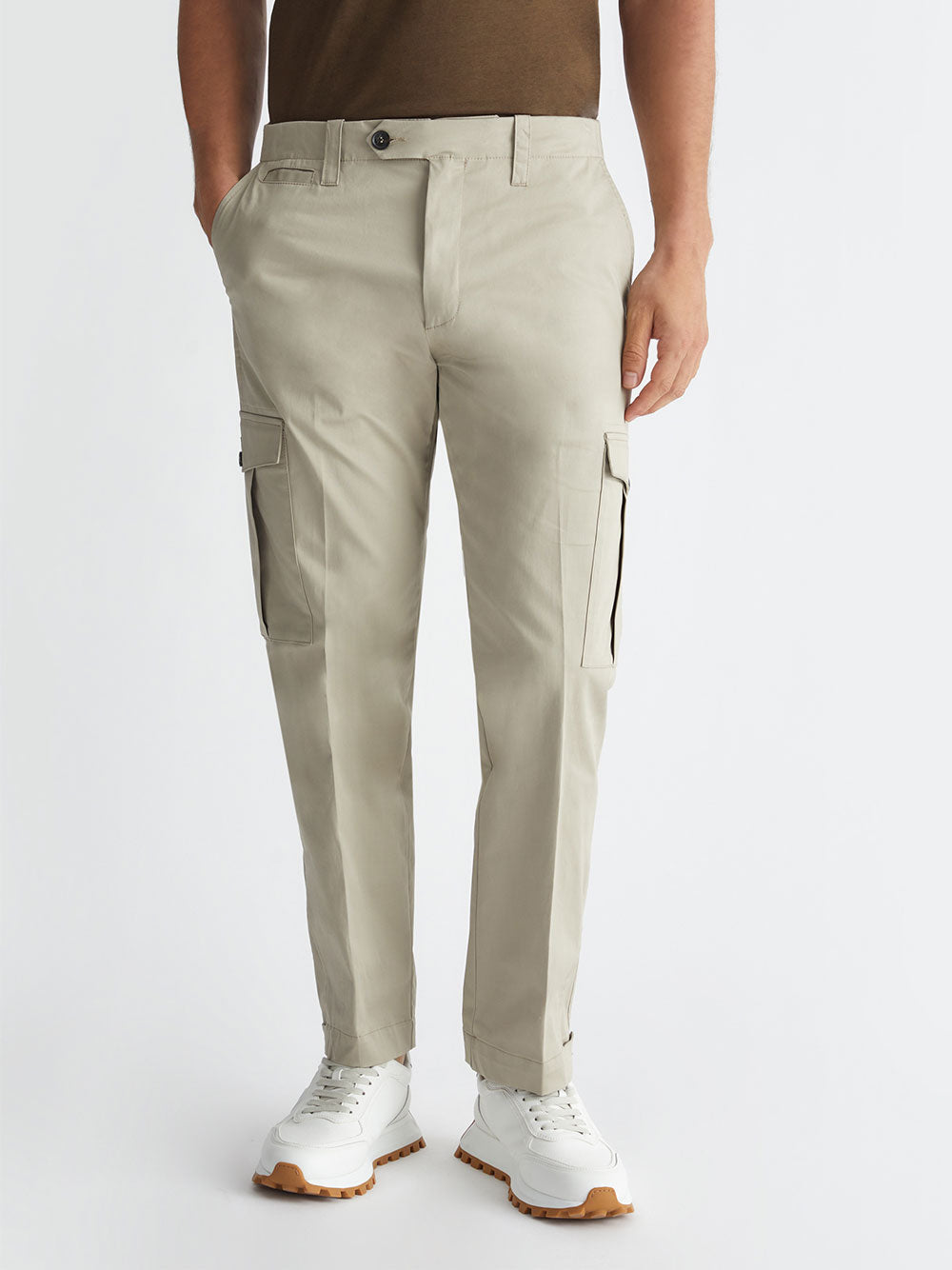 Pantalone Cargo Liu Jo Regular Cargotela da Uomo - Beige