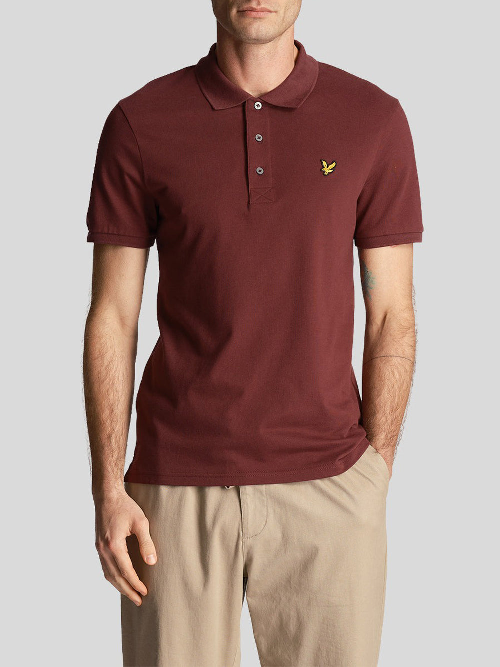 Lyle & Scott Polo Lyle &amp; Scott da Uomo - Bordeaux