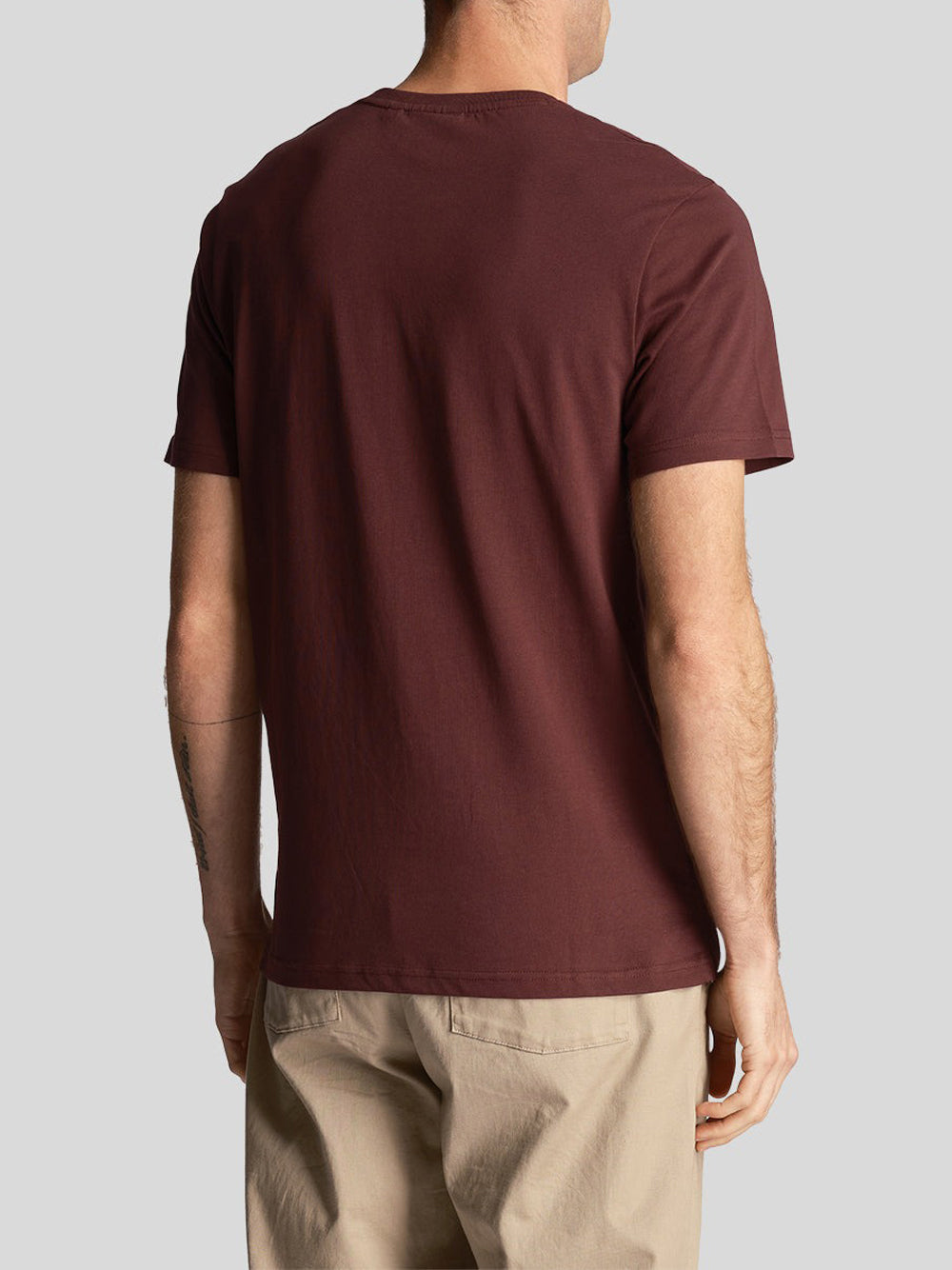 Lyle & Scott T-shirt Lyle &amp; Scott Plain da Uomo - Bordeaux