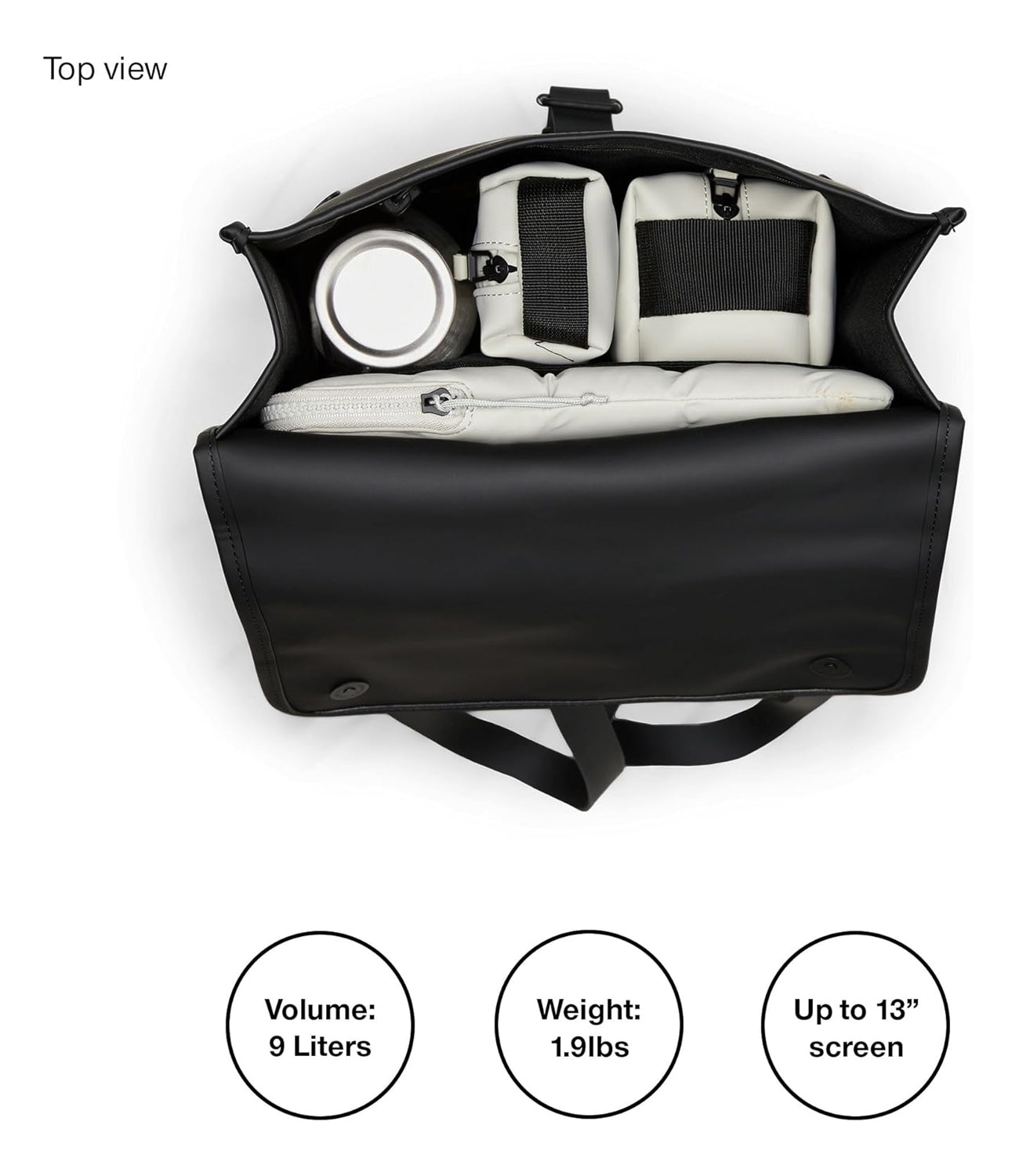 RAINS Zaino Unisex Mod. 13020 BACKPACK MINI 01 Black Nero