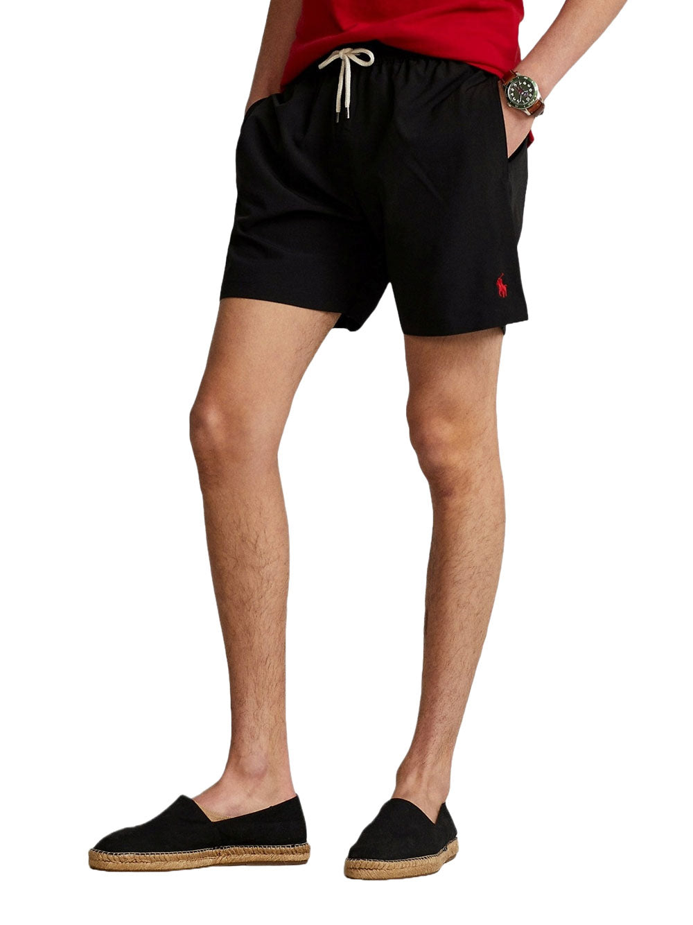 Shorts Mare Ralph Lauren Traveler da Uomo - Nero