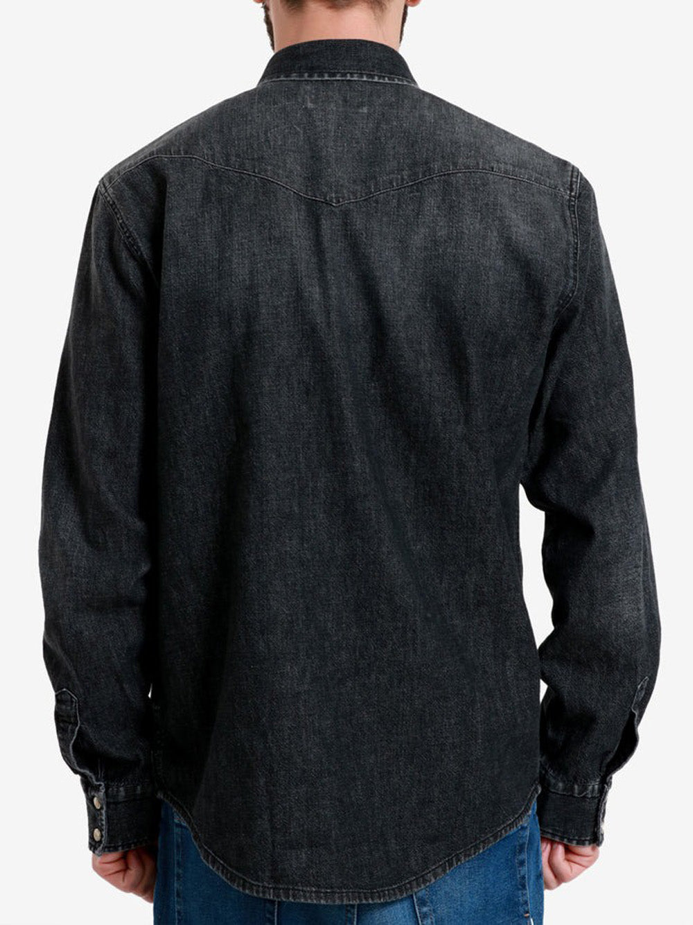 Camicia Jeans Roy Rogers Western da Uomo - Nero