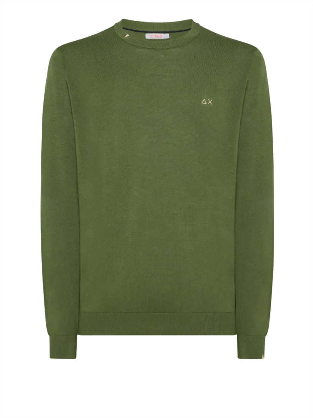 Pullover Sun68 Round Neck Solid da Uomo - Verde
