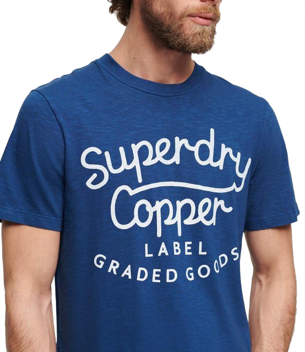 Superdry T-shirt Uomo Mod. M1011905A 2AM Blu