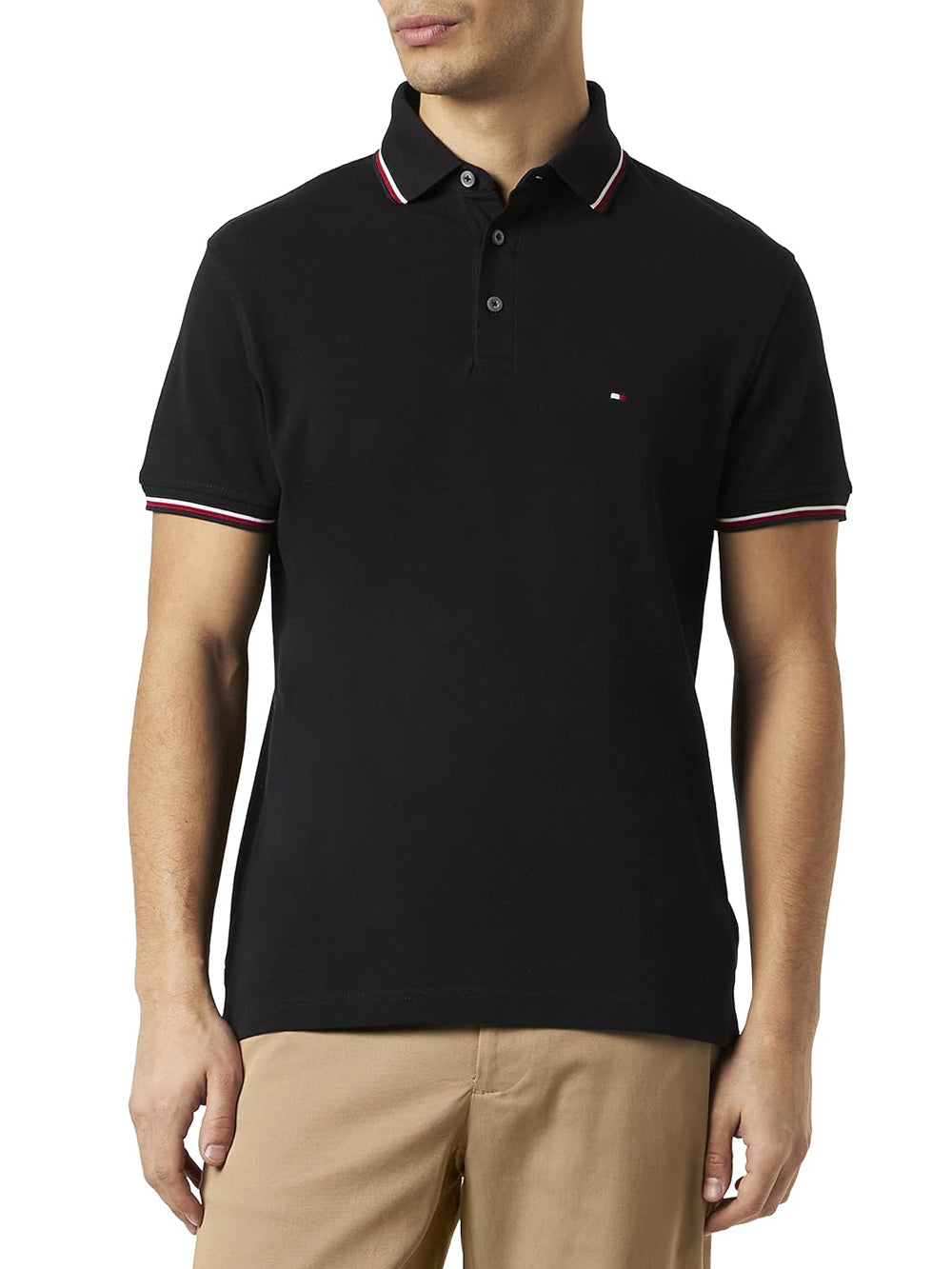 Tommy Hilfiger Polo Manica Corta Uomo Mod. MW0MW30750 BDS Black Nero