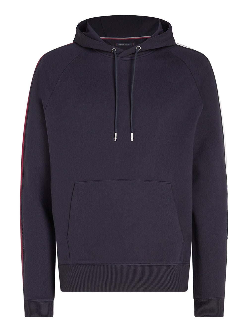 Felpa Cappuccio Tommy Hilfiger Global Stripe da Uomo - Blu