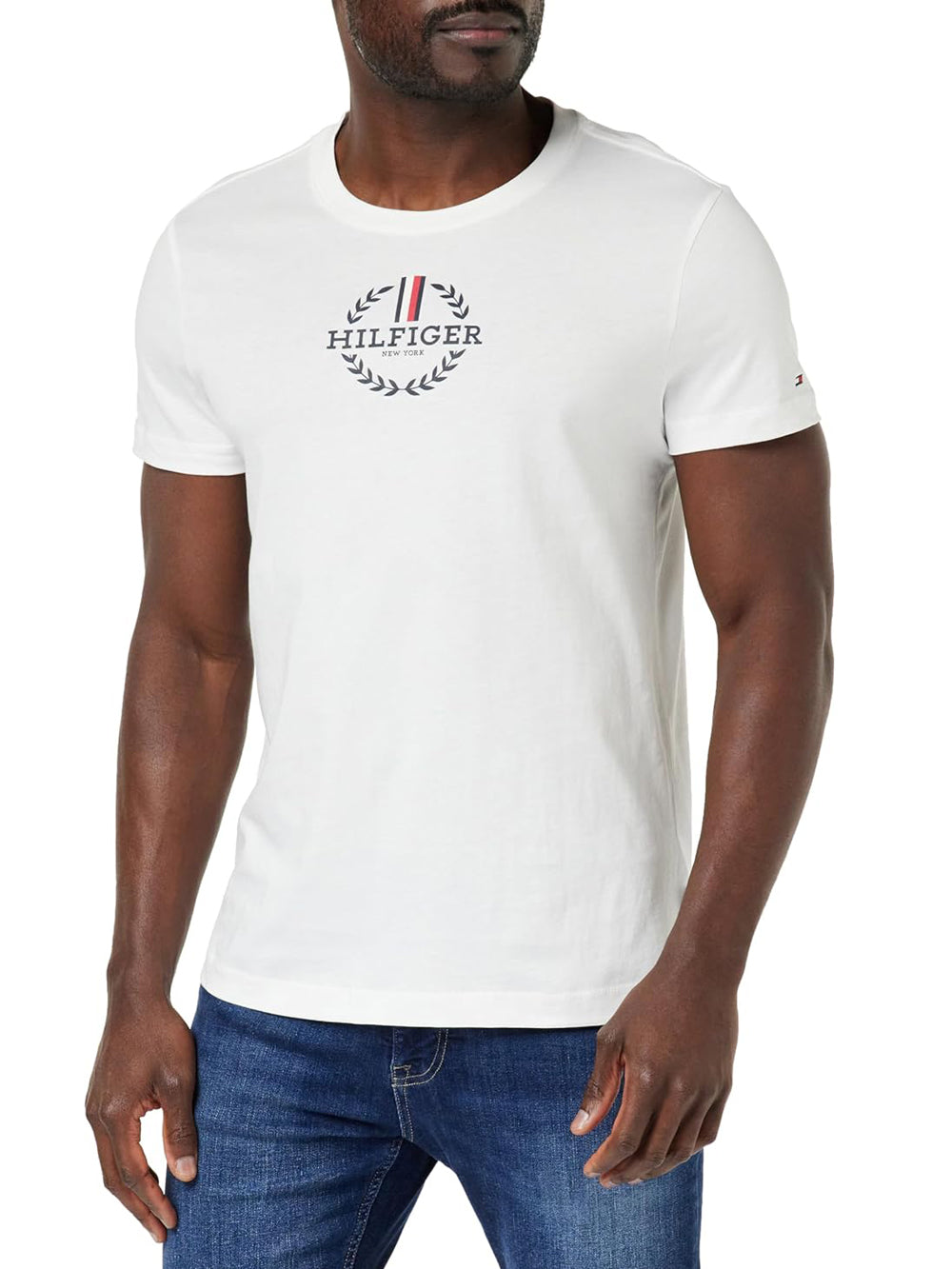 Tommy Hilfiger T-shirt Uomo Mod. MW0MW34388 YBR white Bianco
