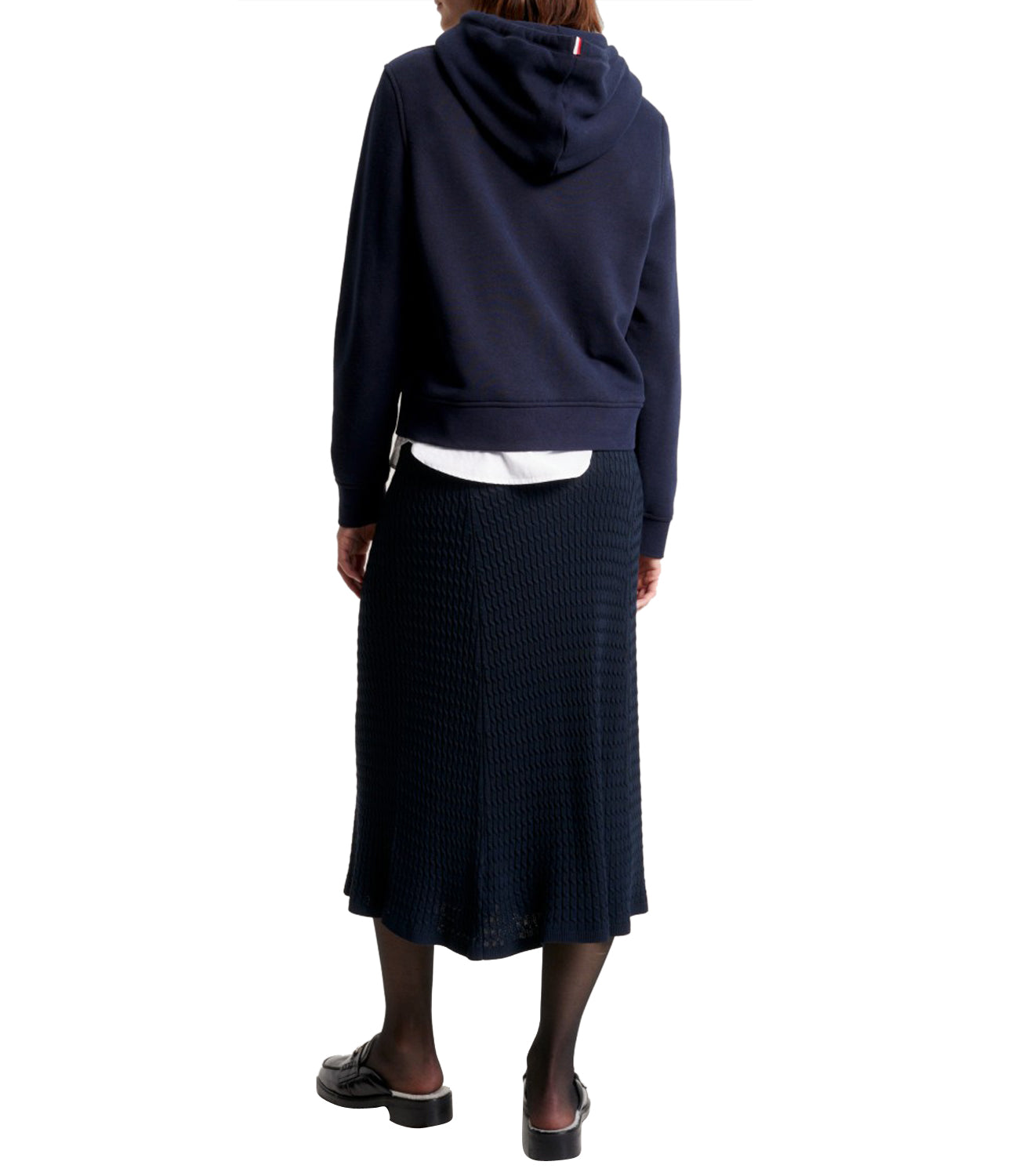 Tommy Hilfiger Felpa cappuccio Donna Mod. WW0WW40274 DW5 Blu