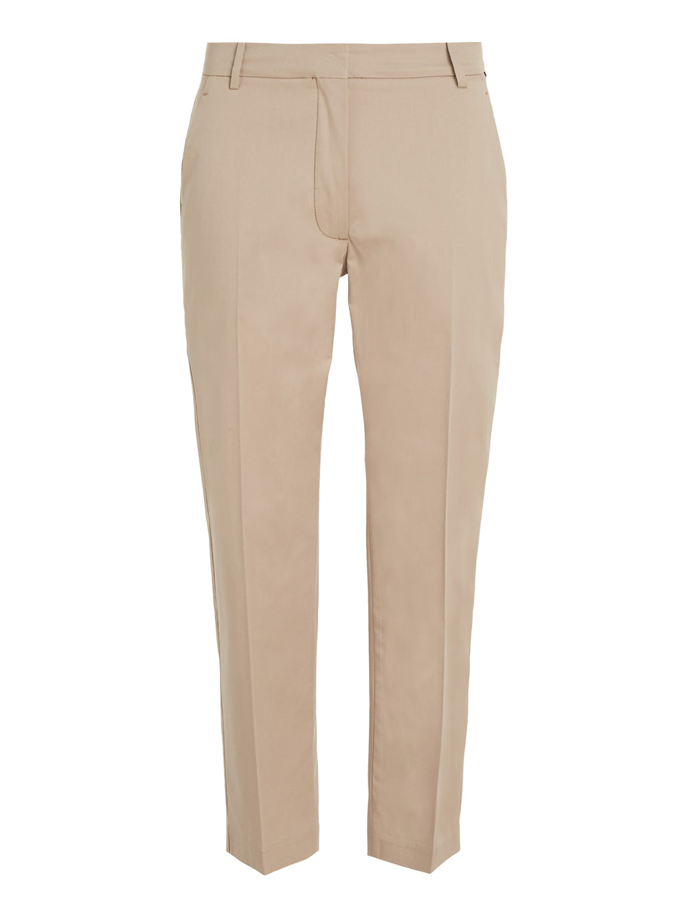 Pantalone Straight Tommy Hilfiger Slim Straight da Donna - Beige