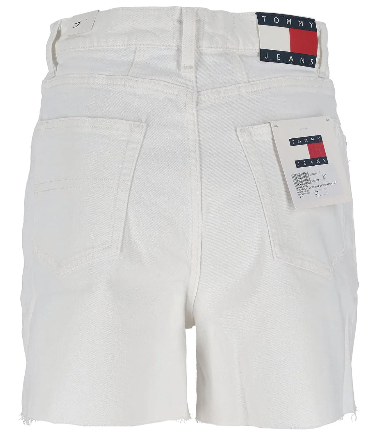 Tommy Hilfiger Tommy Jeans Short Donna Mod. DW0DW17636 1CE White Bianco