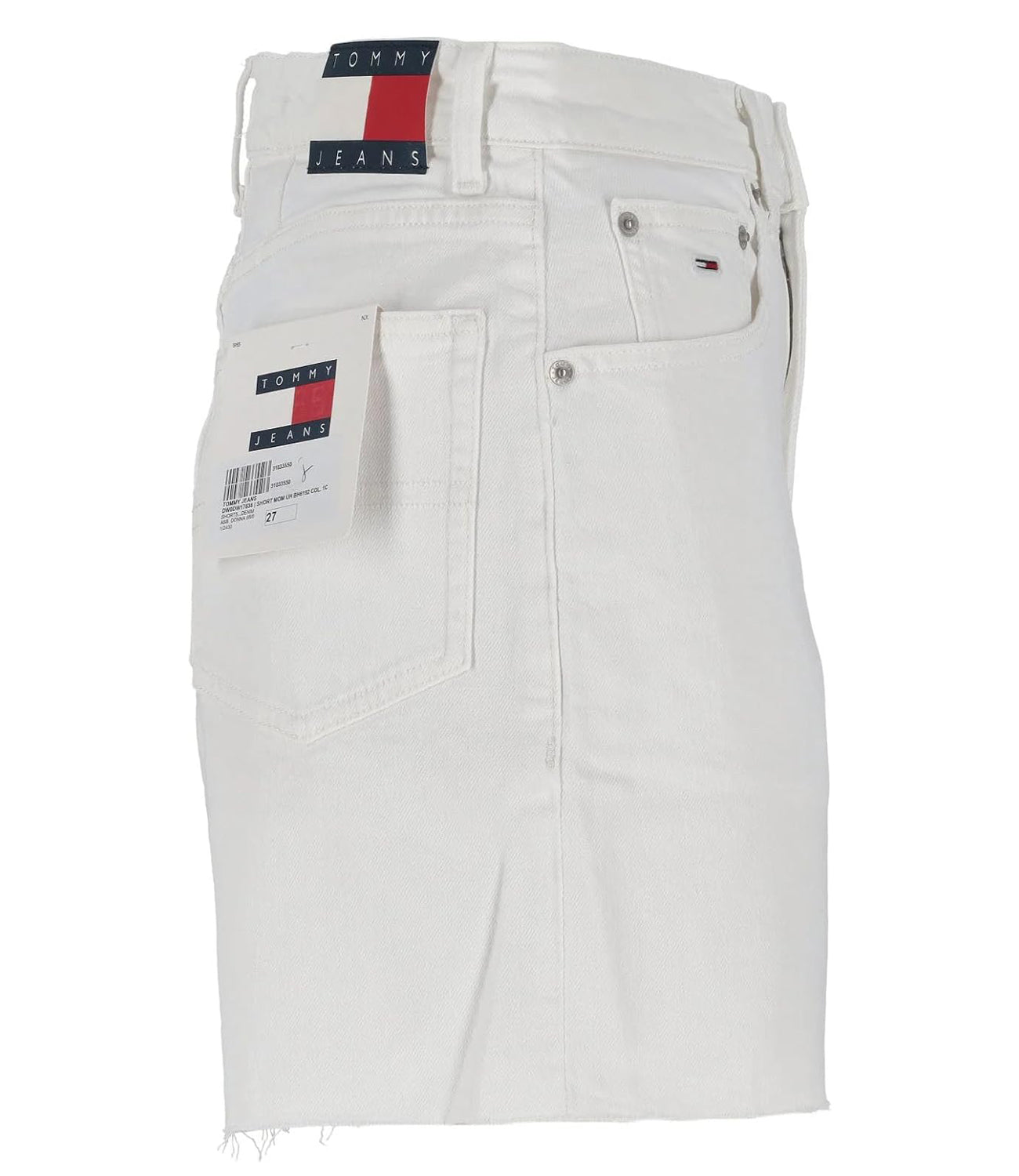 Tommy Hilfiger Tommy Jeans Short Donna Mod. DW0DW17636 1CE White Bianco