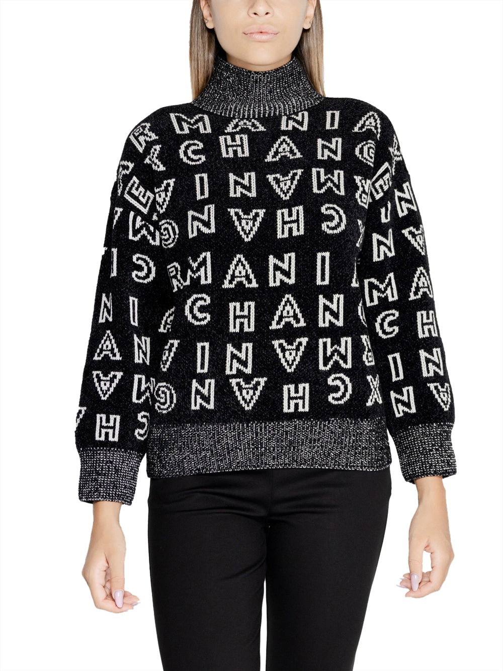 A|X Armani Exchange Pullover Donna Mod. 6DYM1P-YM1SZ 42AN Black/Iso Allover