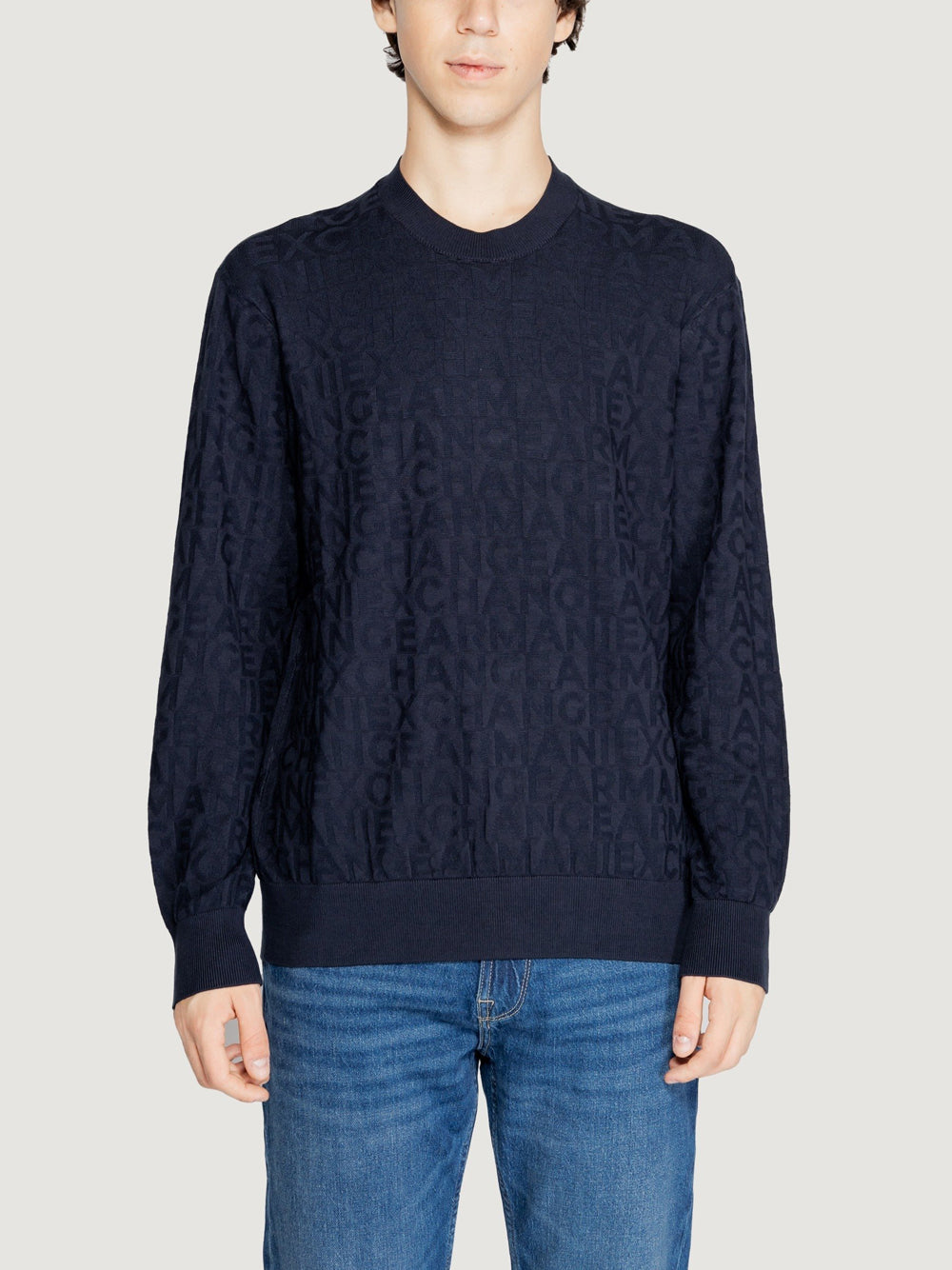 A|X Armani Exchange Pullover Uomo Mod. 6DZM1R-ZM4DZ 1510 NAVY Blu