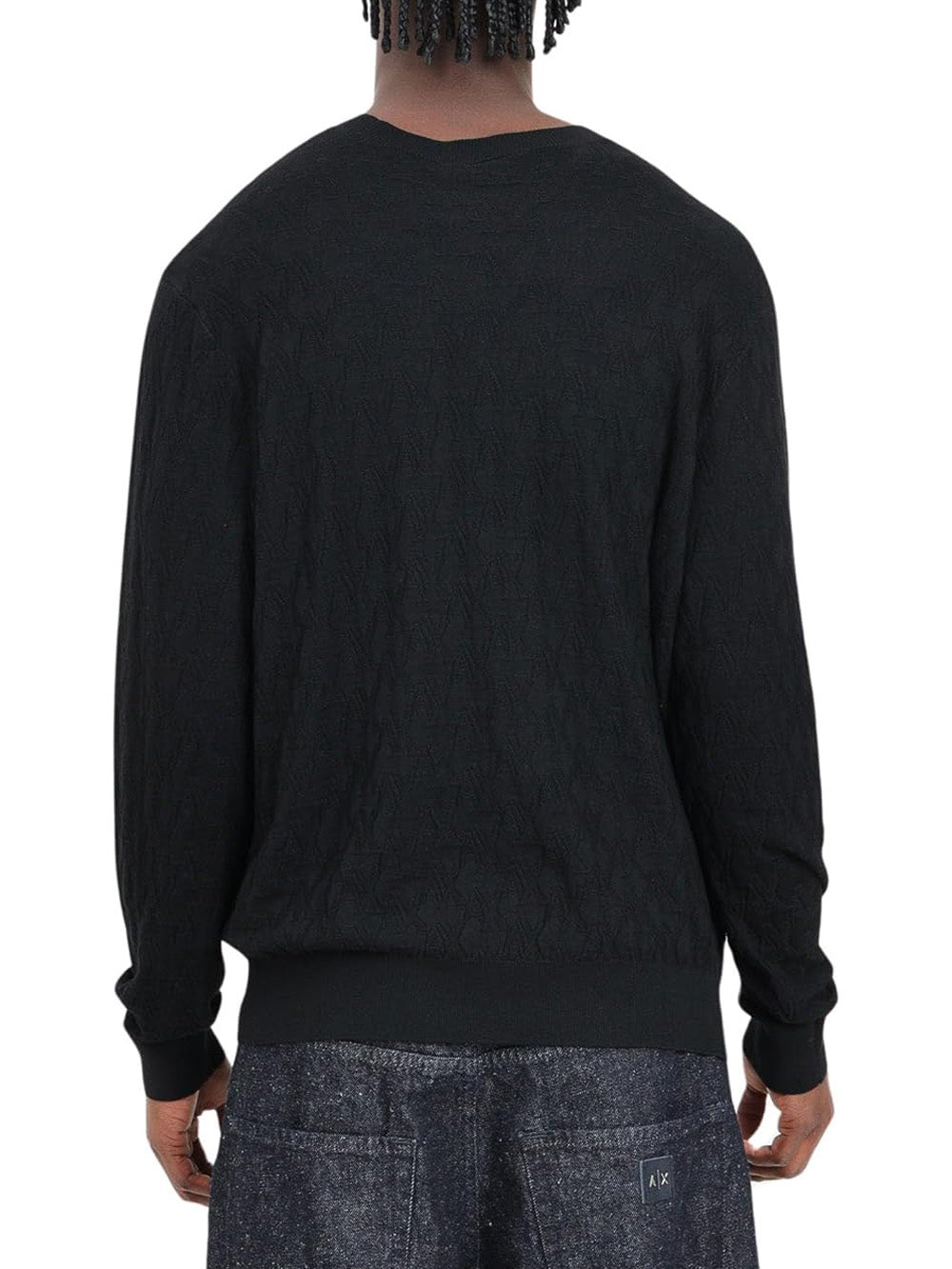 A|X Armani Exchange Pullover Uomo Mod. 6DZM6K-ZM4DZ 1200 Black Nero