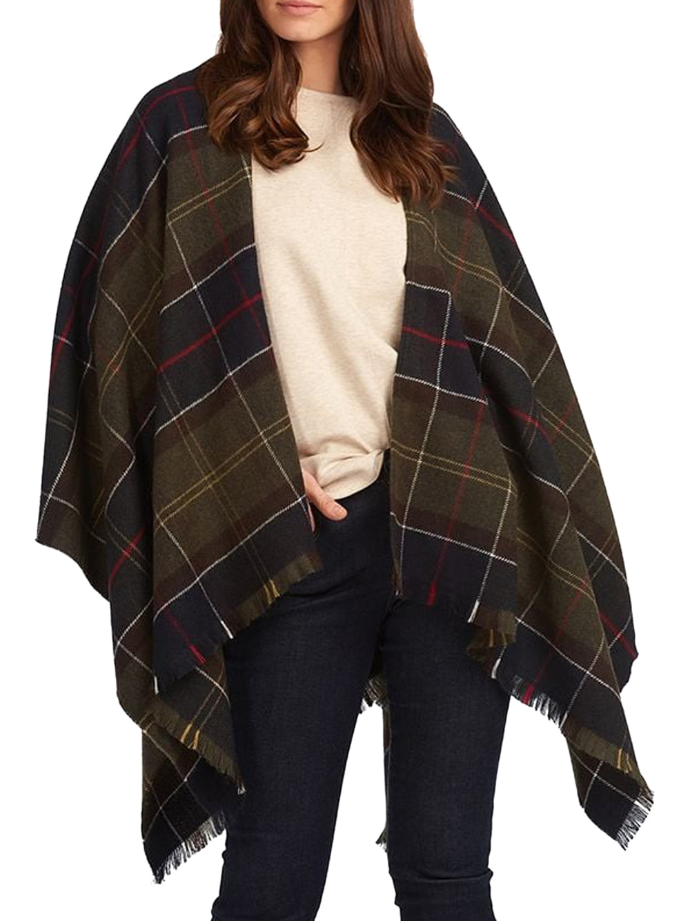 Scialle Barbour Staffin Tartan da Donna - Verde