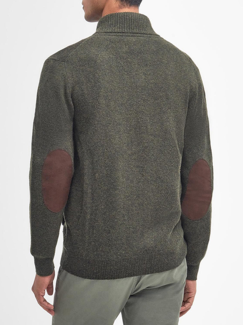 Cardigan Barbour Essential Patch Zip da Uomo - Verde