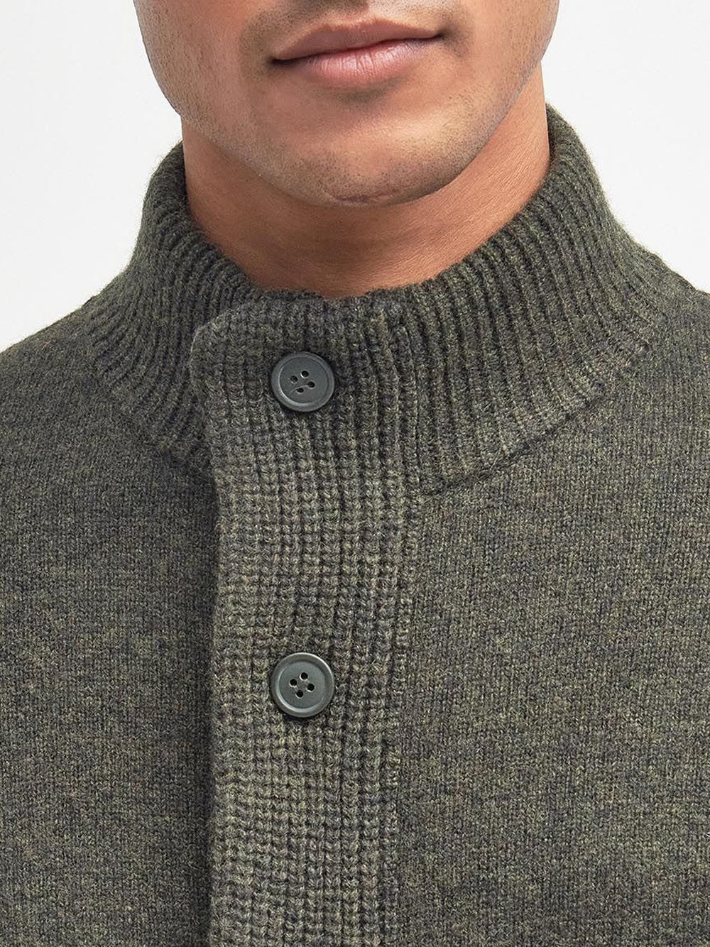 Cardigan Barbour Essential Patch Zip da Uomo - Verde