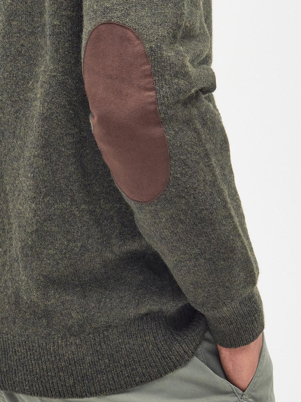 Cardigan Barbour Essential Patch Zip da Uomo - Verde